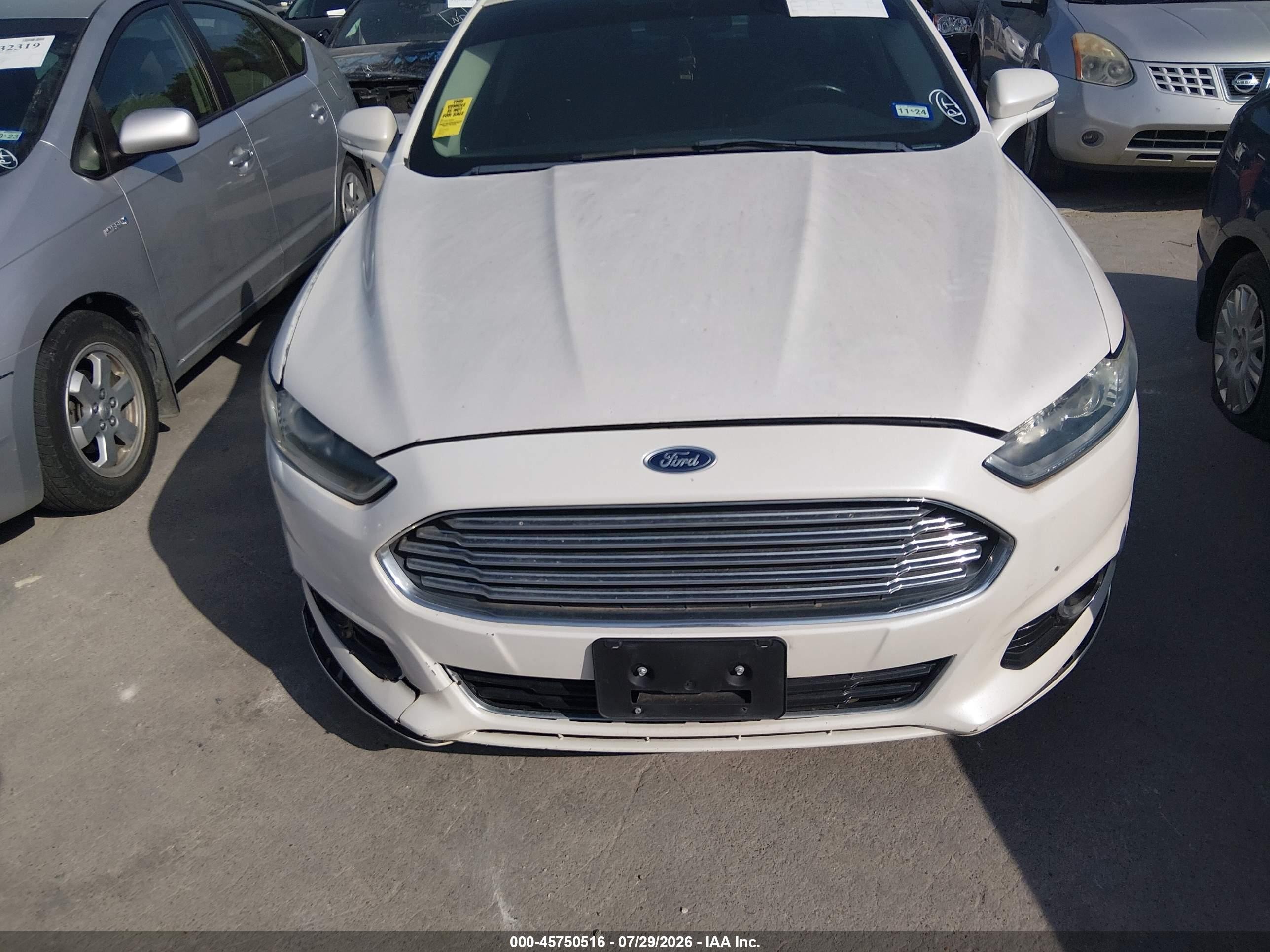 2013 Ford Fusion Hybrid Titanium White vin: 3FA6P0RUXDR289203