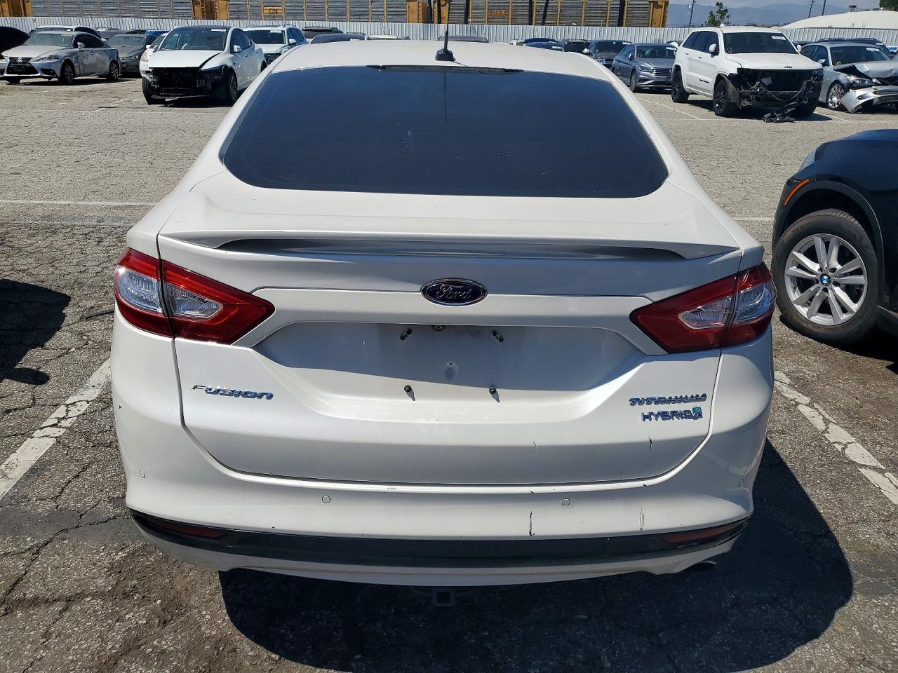 2013 Ford Fusion Titanium Hev White vin: 3FA6P0RUXDR363106