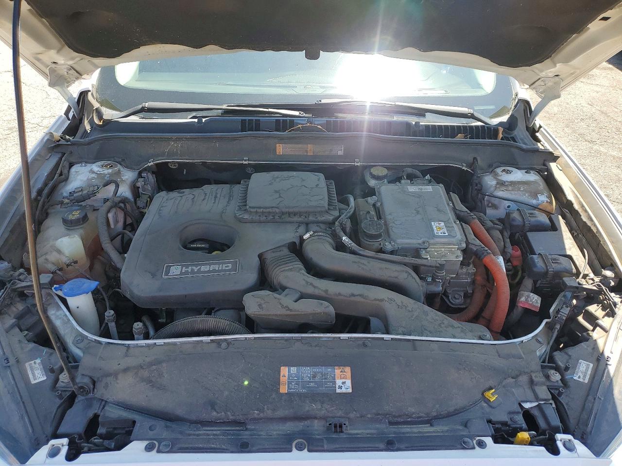 2013 Ford Fusion Titanium Hev White vin: 3FA6P0RUXDR363106