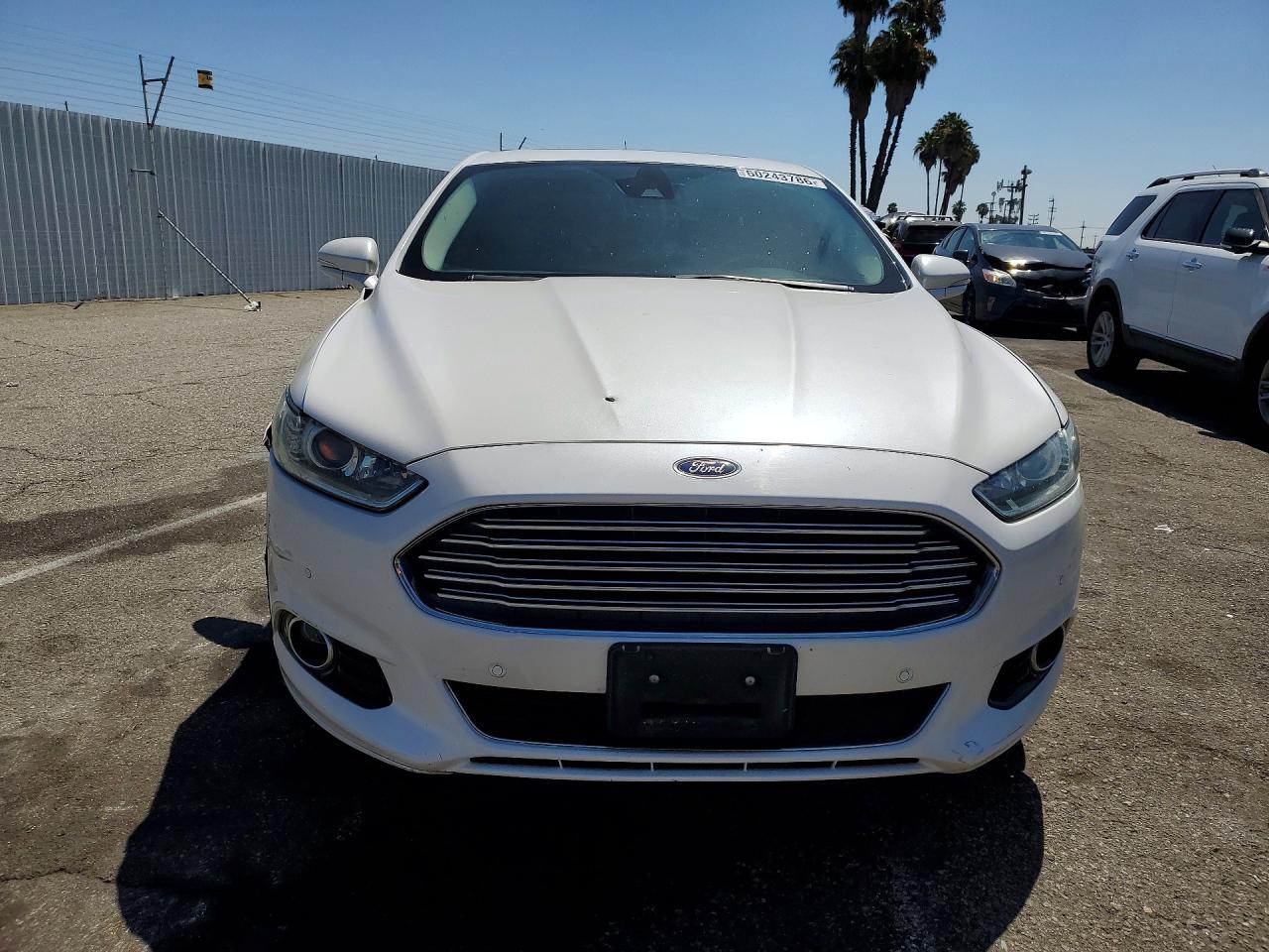 2013 Ford Fusion Titanium Hev White vin: 3FA6P0RUXDR363106