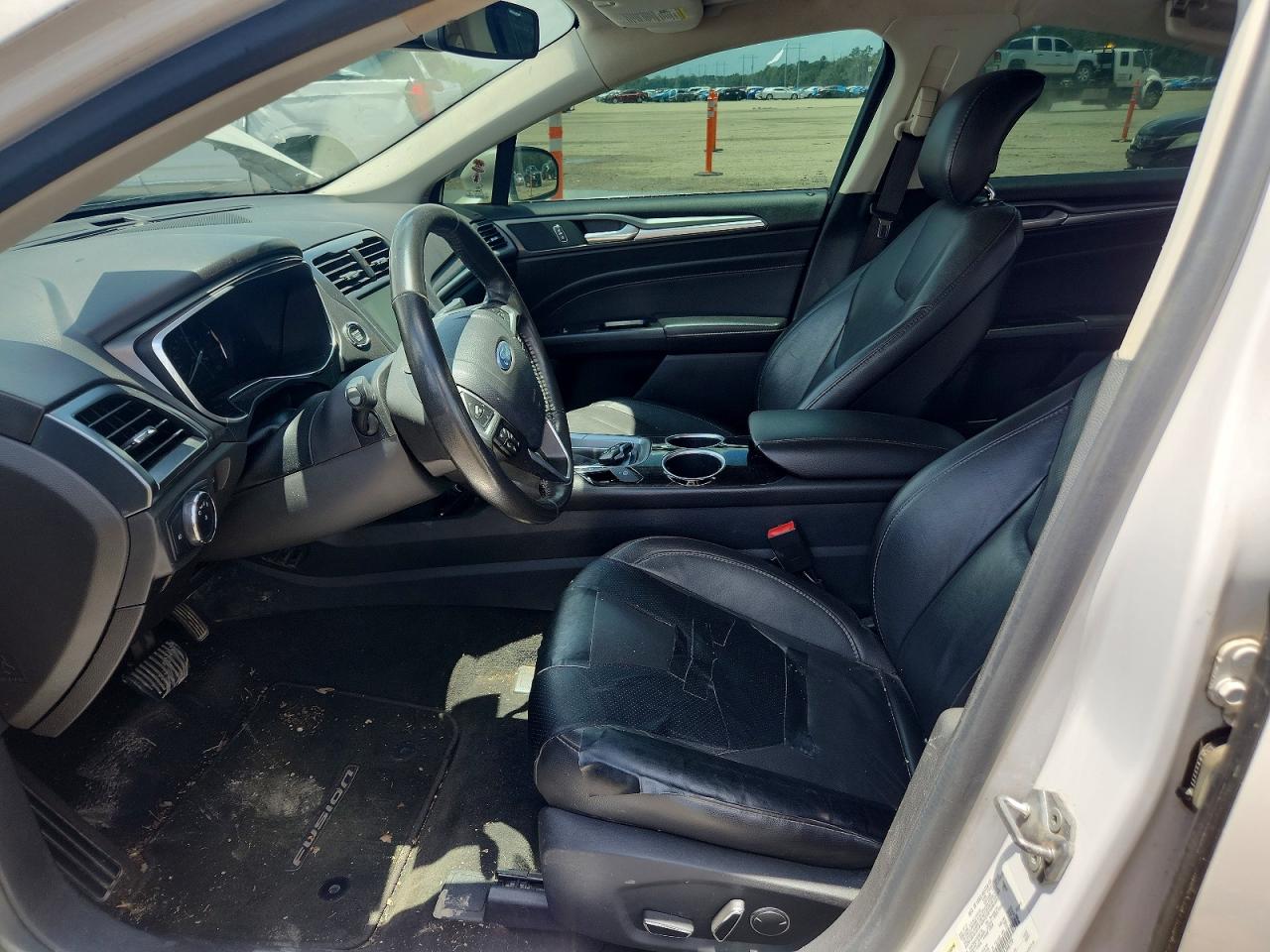 2013 Ford Fusion Titanium Hev White vin: 3FA6P0RUXDR388720