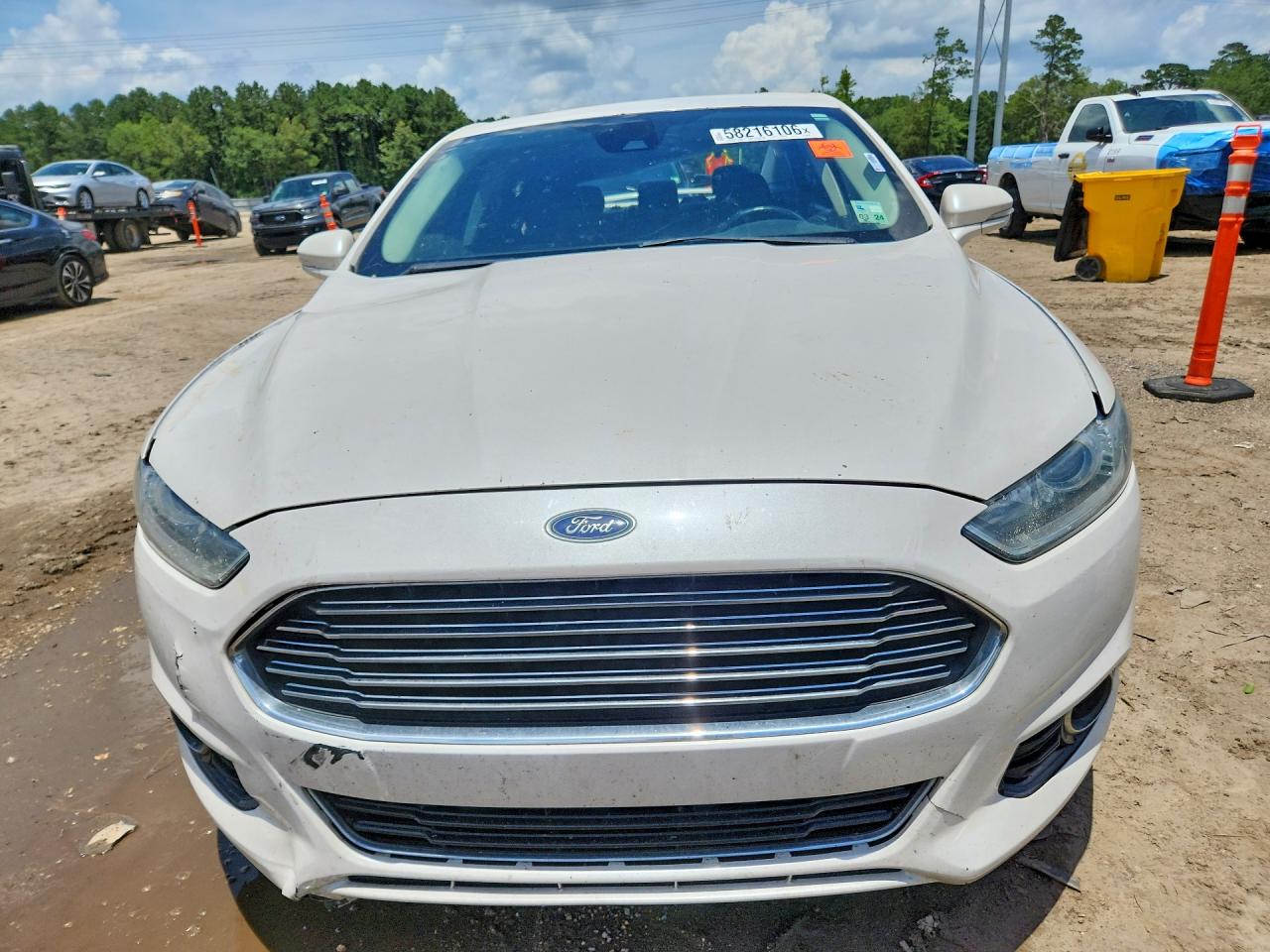 2013 Ford Fusion Titanium Hev White vin: 3FA6P0RUXDR388720