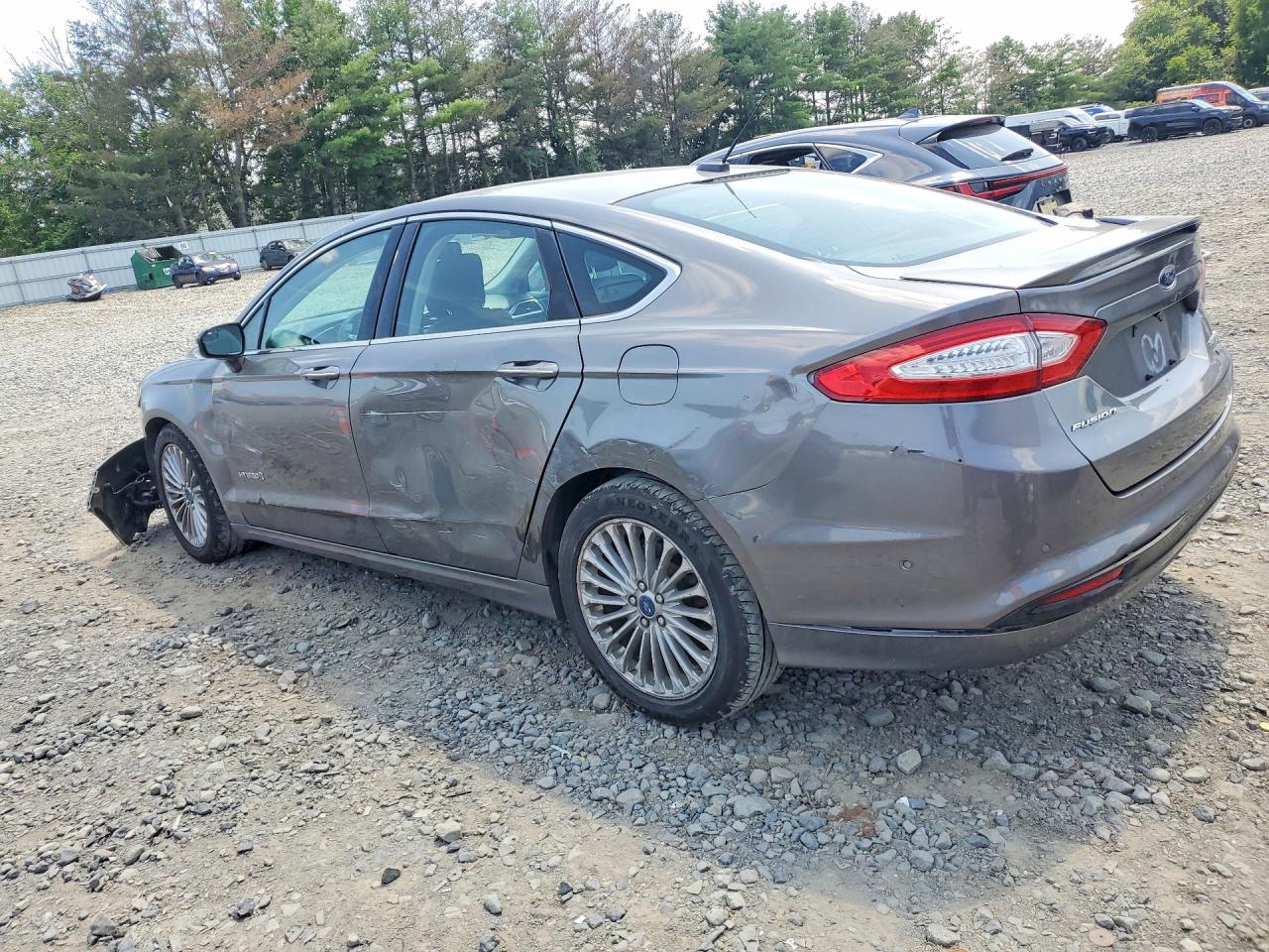 2014 Ford Fusion Titanium Hev Silver vin: 3FA6P0RUXER117223