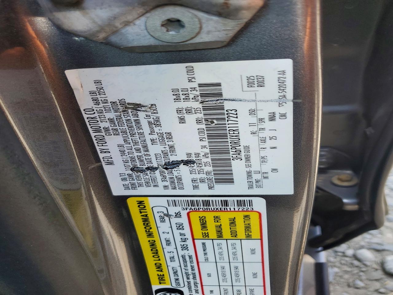 2014 Ford Fusion Titanium Hev Silver vin: 3FA6P0RUXER117223