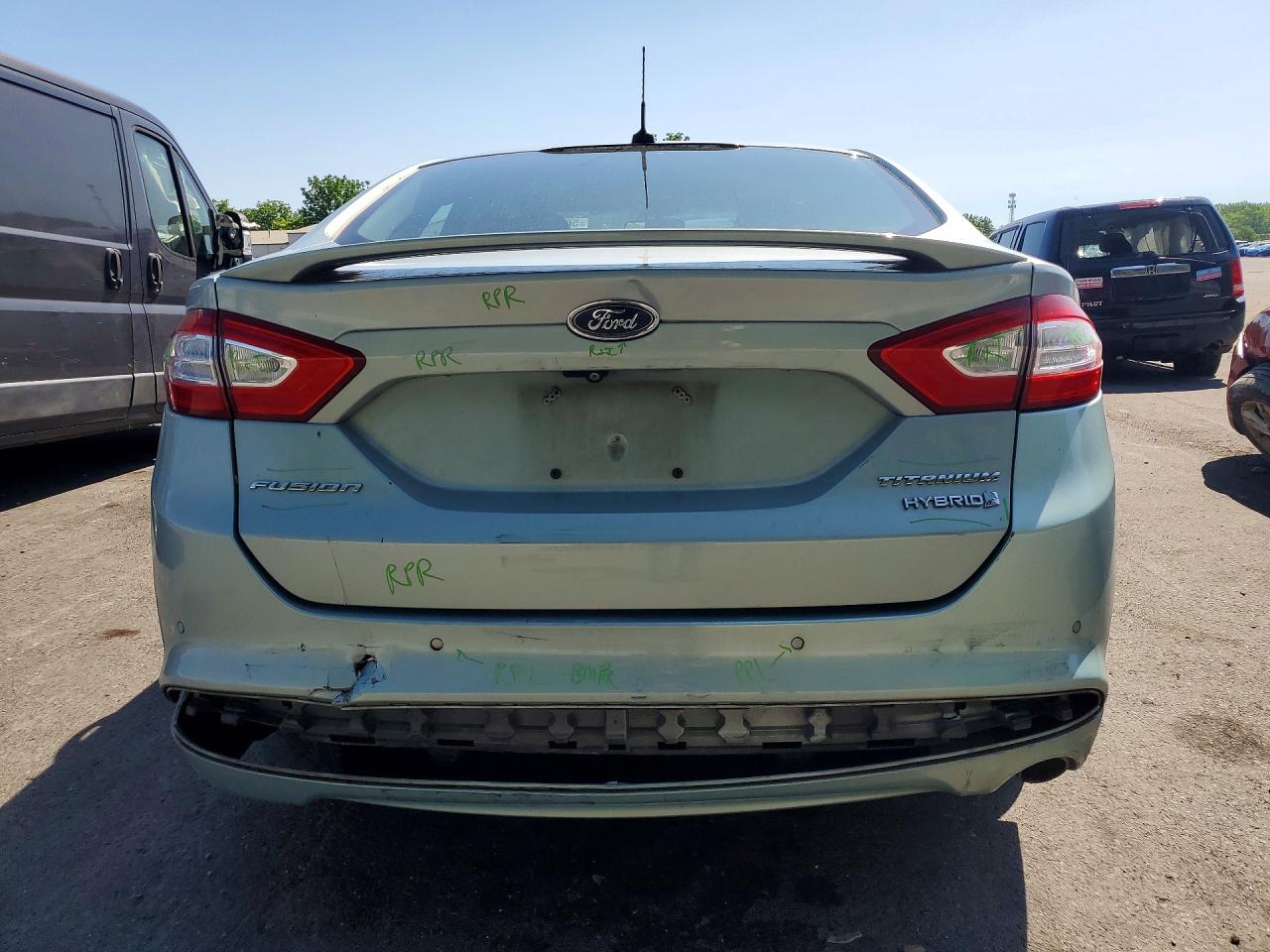 2014 Ford Fusion Titanium Hev Blue vin: 3FA6P0RUXER117481