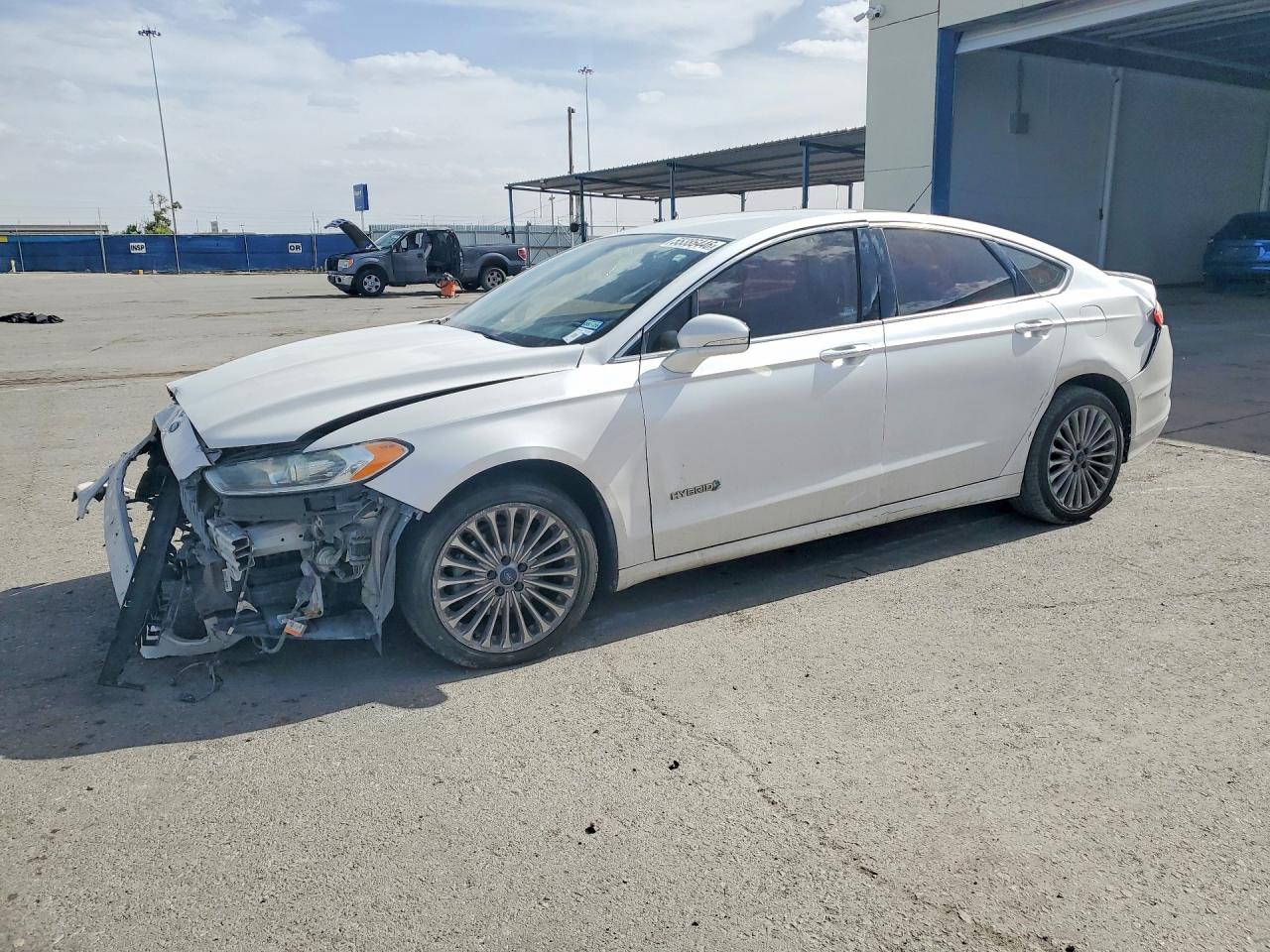 2014 Ford Fusion Titanium Hev White vin: 3FA6P0RUXER290708