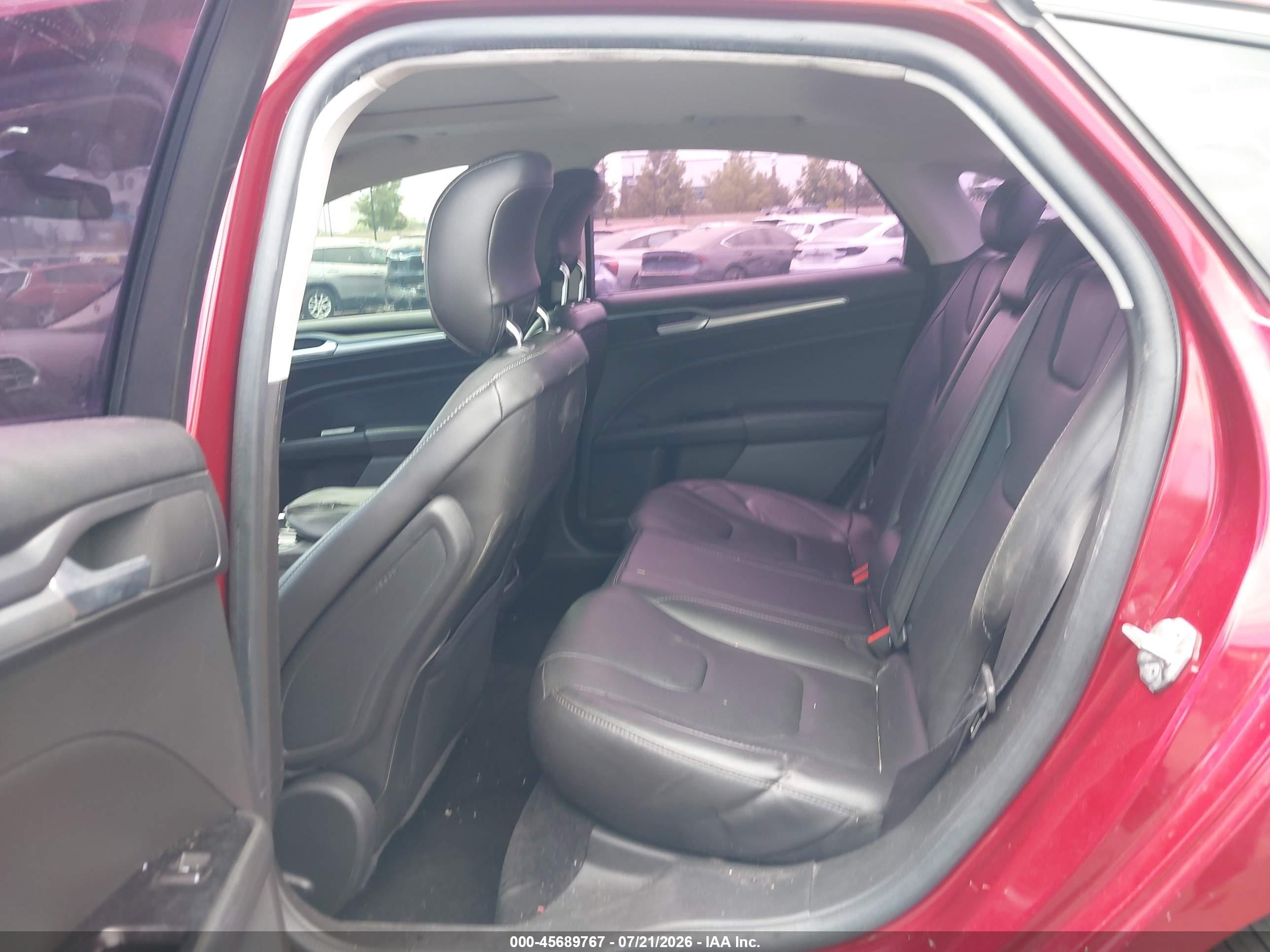 2014 Ford Fusion Hybrid Titanium Red vin: 3FA6P0RUXER378707