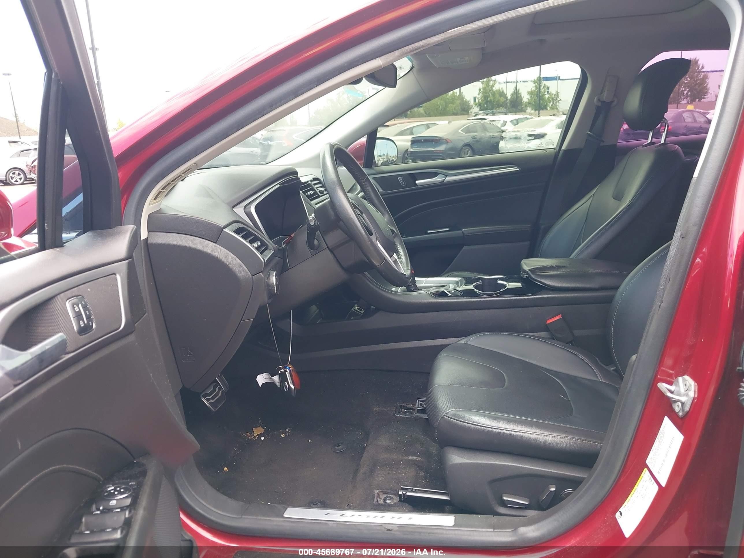 2014 Ford Fusion Hybrid Titanium Red vin: 3FA6P0RUXER378707
