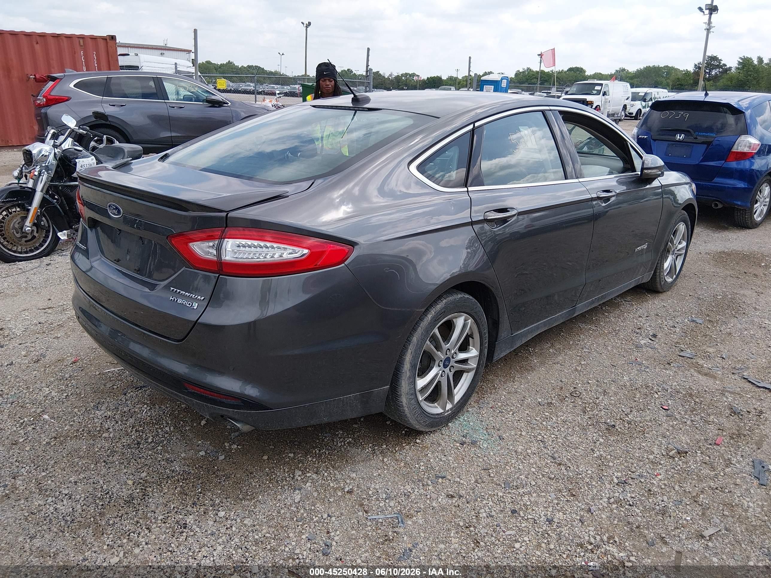 2015 Ford Fusion Hybrid Titanium Gray vin: 3FA6P0RUXFR242692