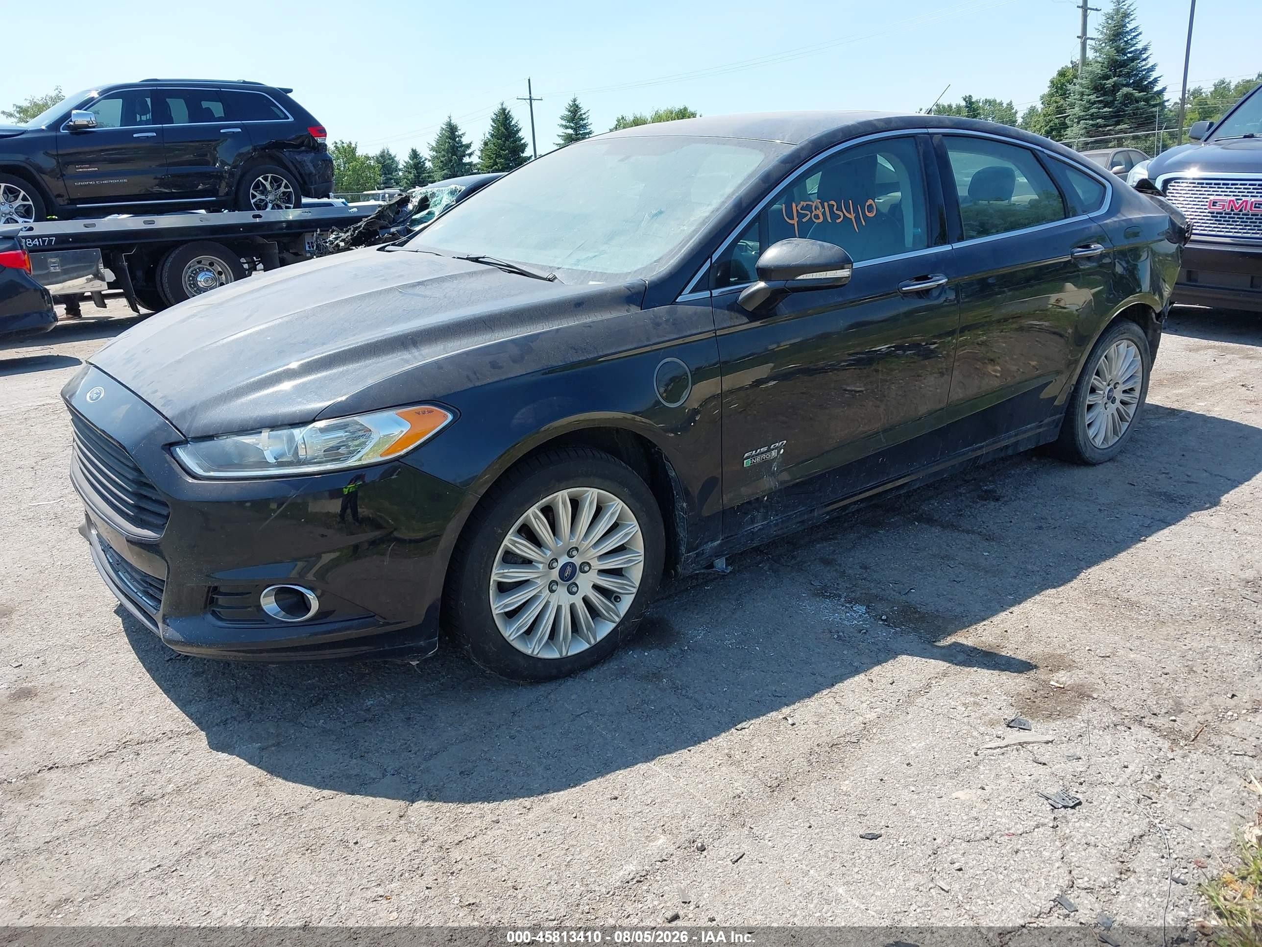 2014 Ford Fusion Energi Titanium Black vin: 3FA6P0SU0ER167946