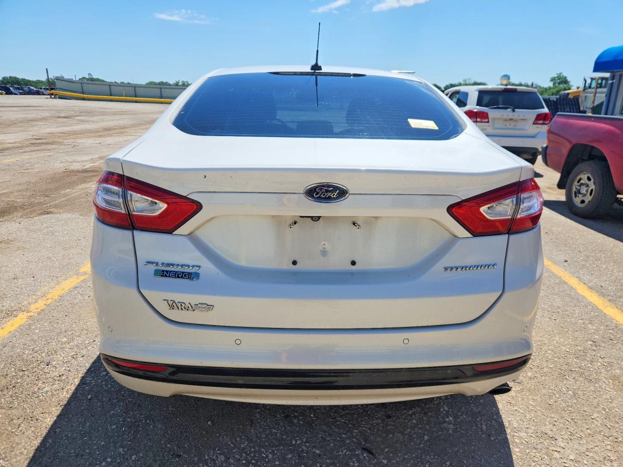 2014 Ford Fusion Titanium Phev White vin: 3FA6P0SU0ER355477