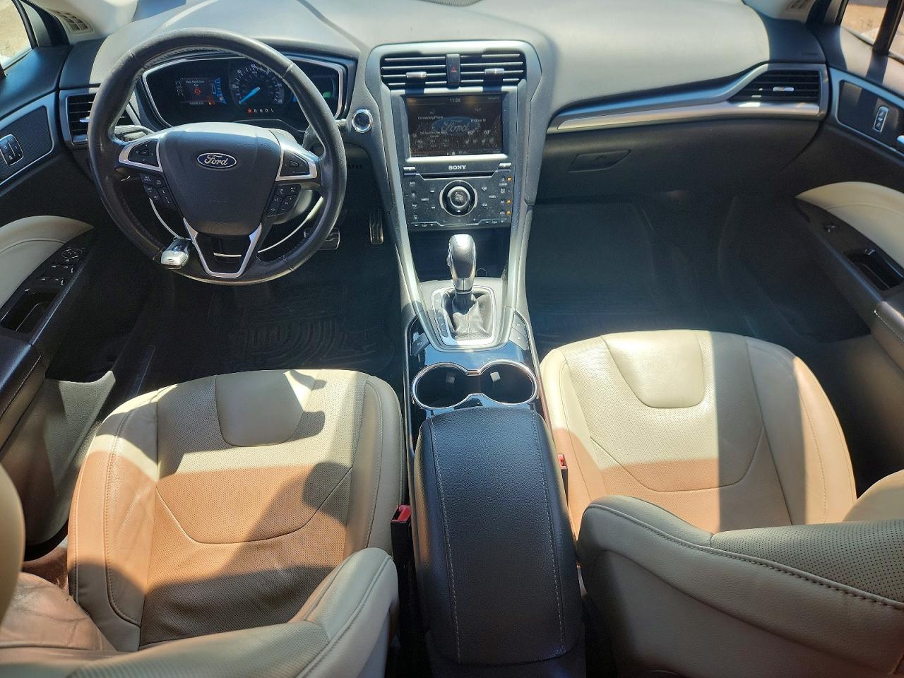 2014 Ford Fusion Titanium Phev White vin: 3FA6P0SU0ER355477