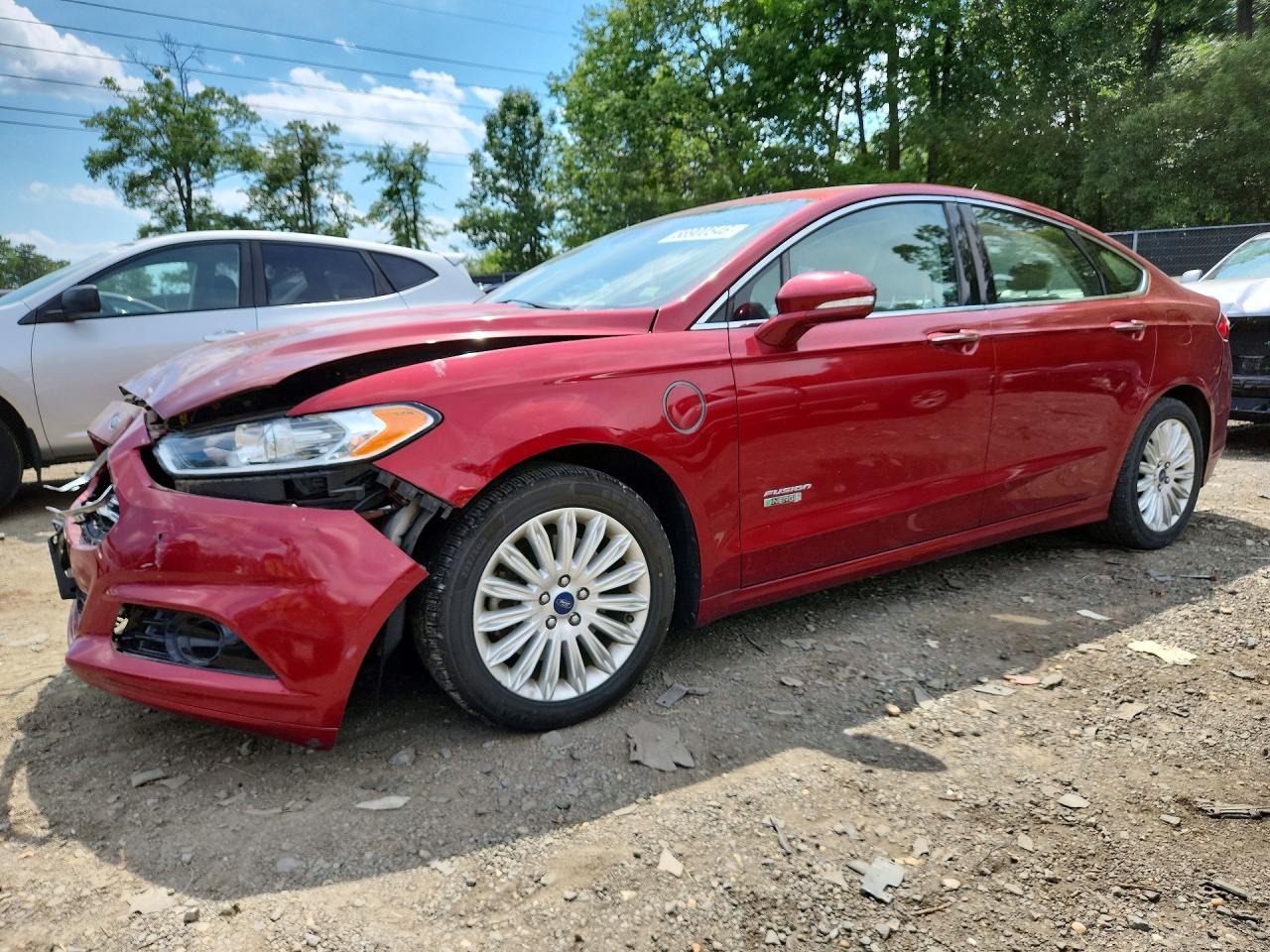 2014 Ford Fusion Titanium Phev Red vin: 3FA6P0SU0ER397762