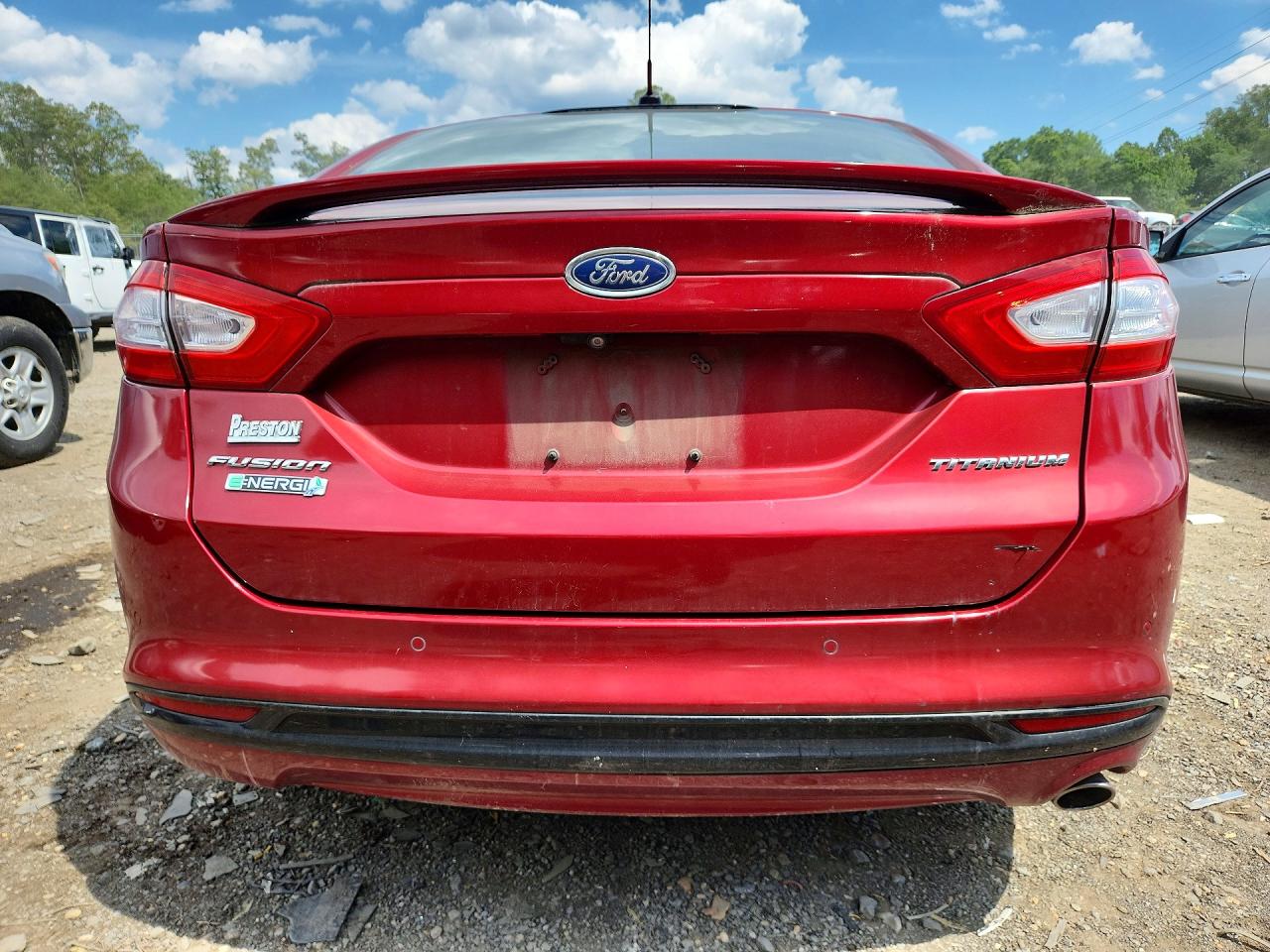 2014 Ford Fusion Titanium Phev Red vin: 3FA6P0SU0ER397762