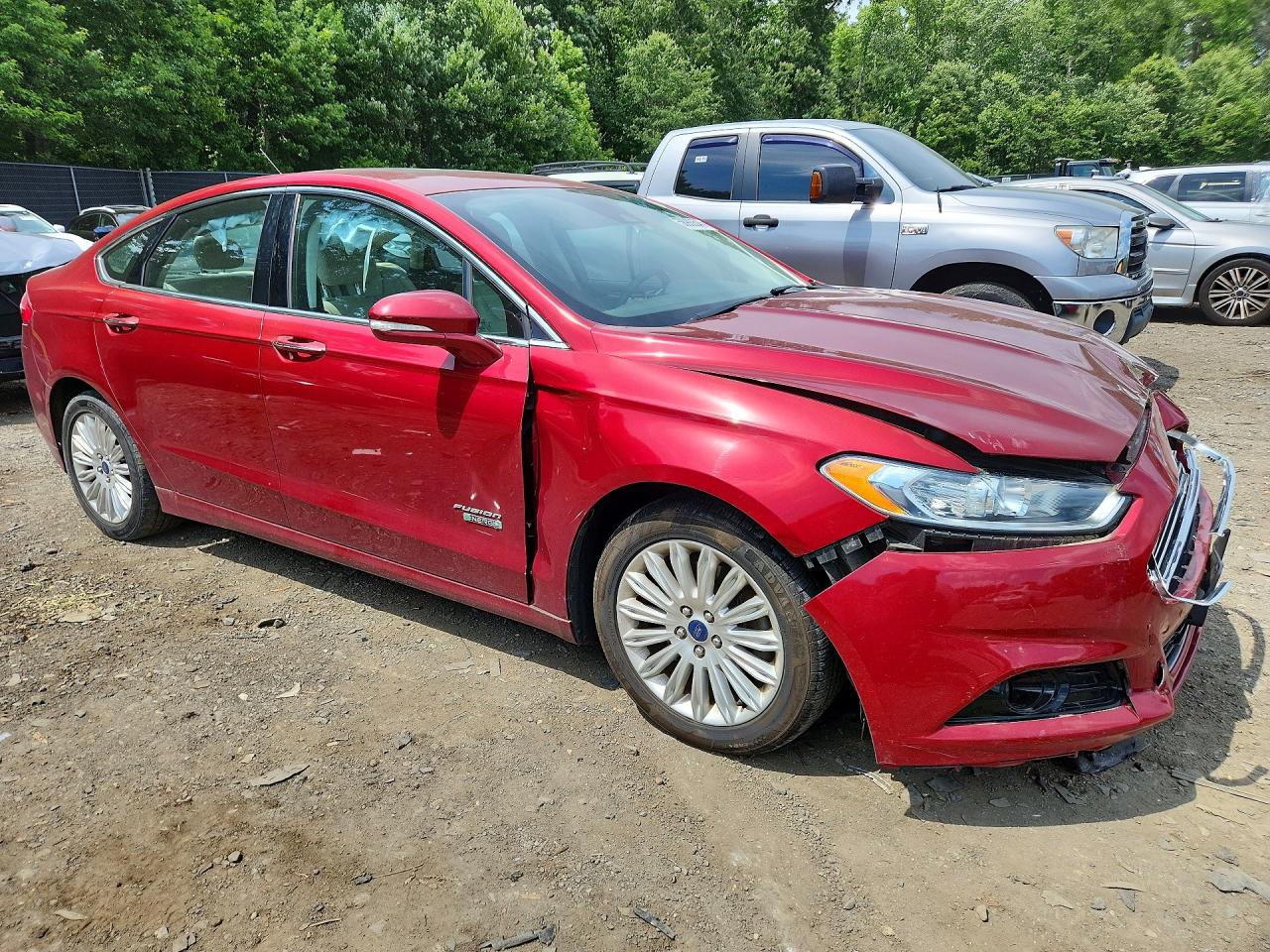 2014 Ford Fusion Titanium Phev Red vin: 3FA6P0SU0ER397762