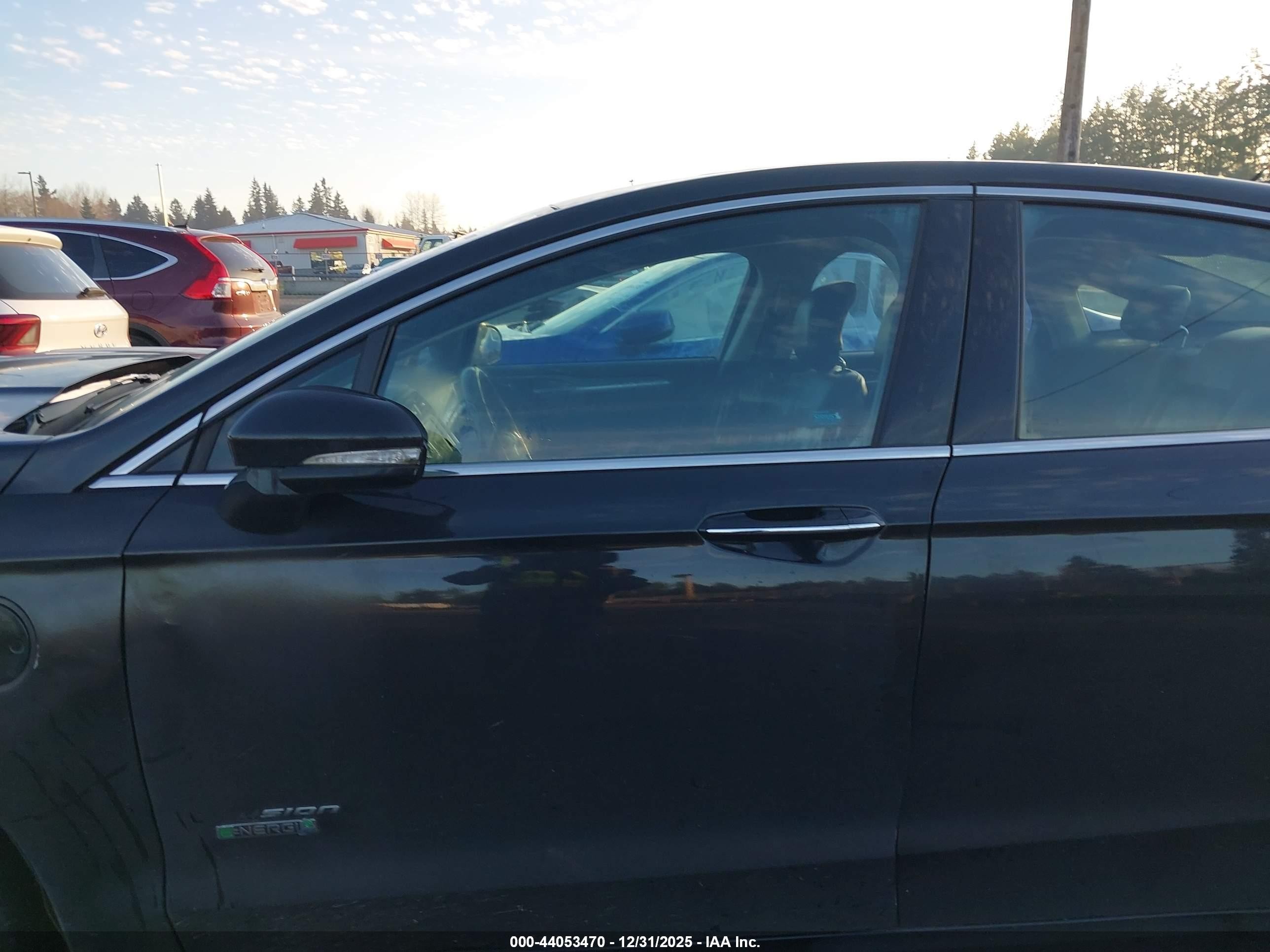 2013 Ford Fusion Energi Titanium Черный vin: 3FA6P0SU1DR246153
