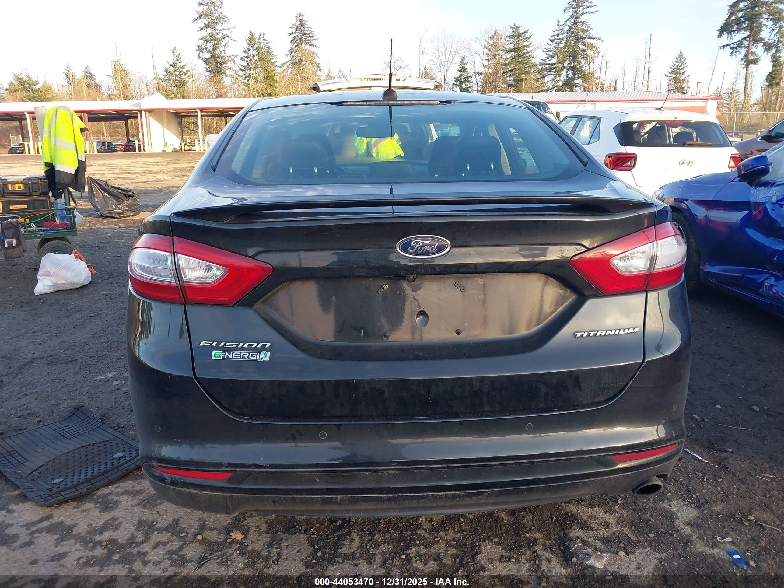 2013 Ford Fusion Energi Titanium Черный vin: 3FA6P0SU1DR246153