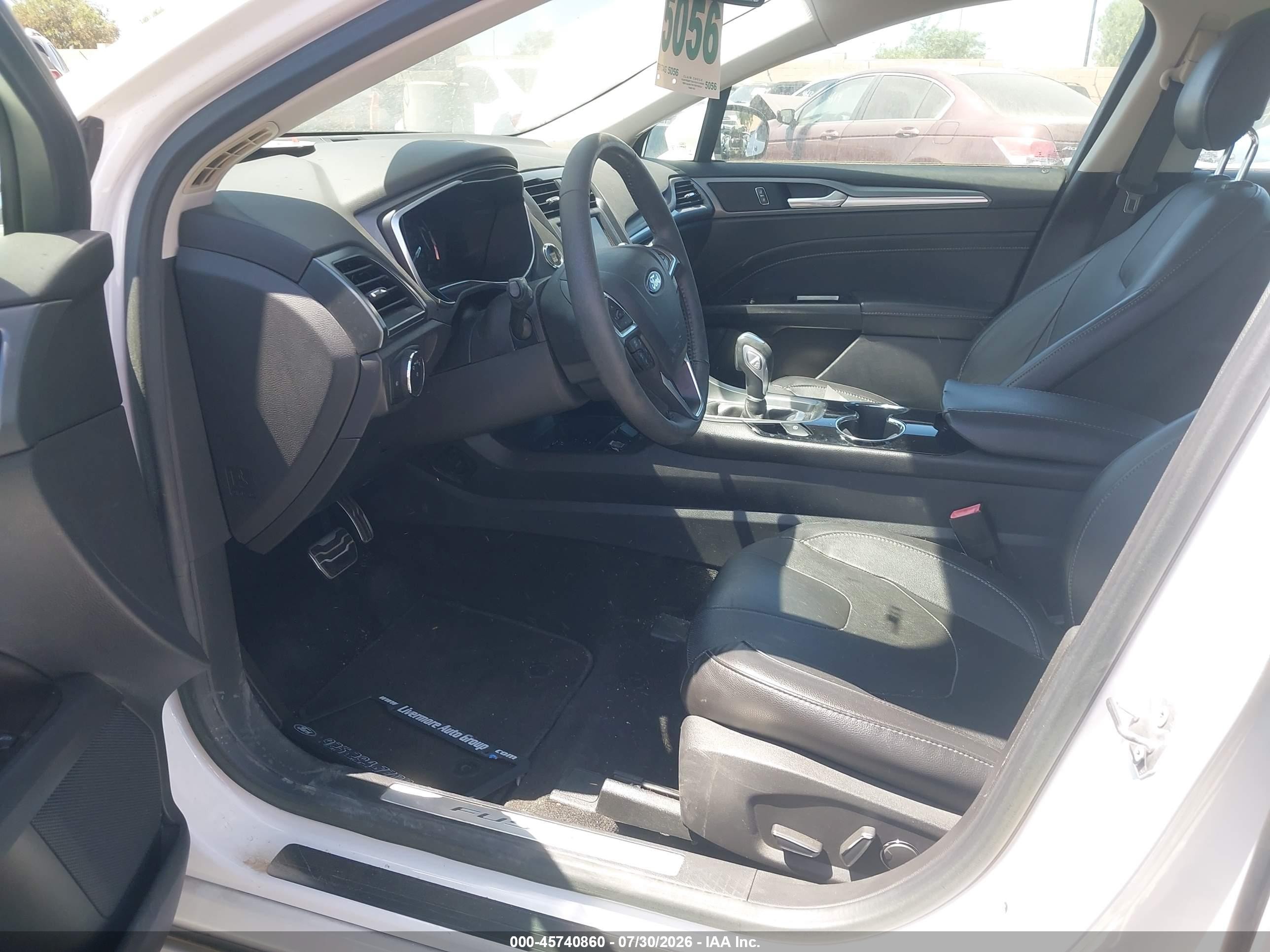 2014 Ford Fusion Energi Titanium White vin: 3FA6P0SU1ER317322