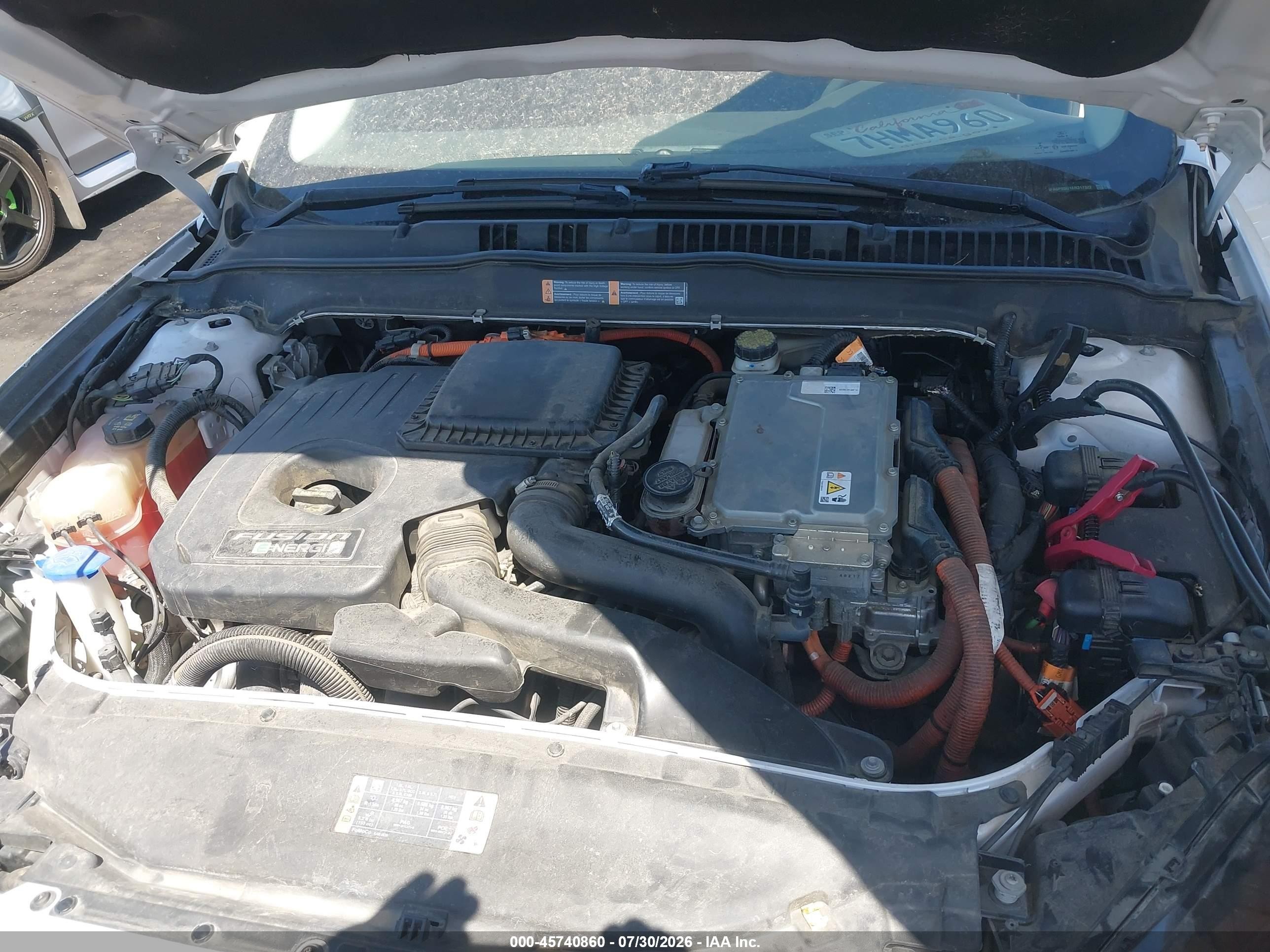2014 Ford Fusion Energi Titanium White vin: 3FA6P0SU1ER317322