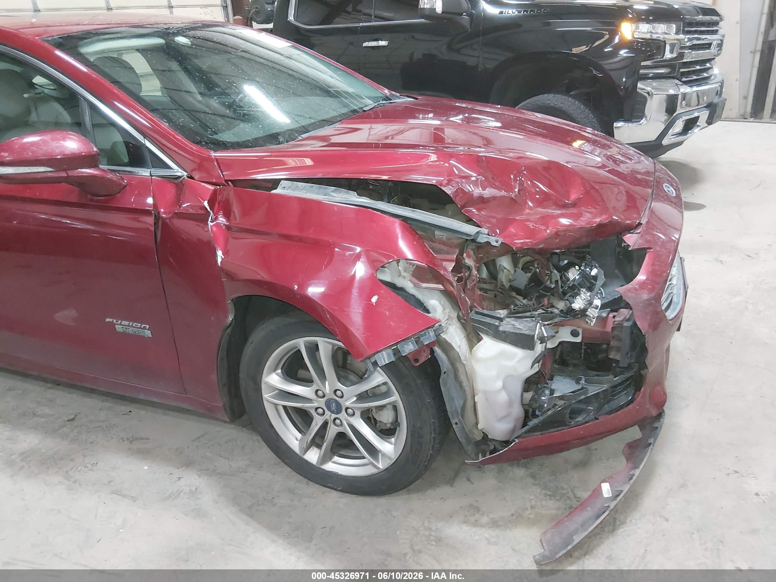 2015 Ford Fusion Energi Titanium Red vin: 3FA6P0SU1FR114223