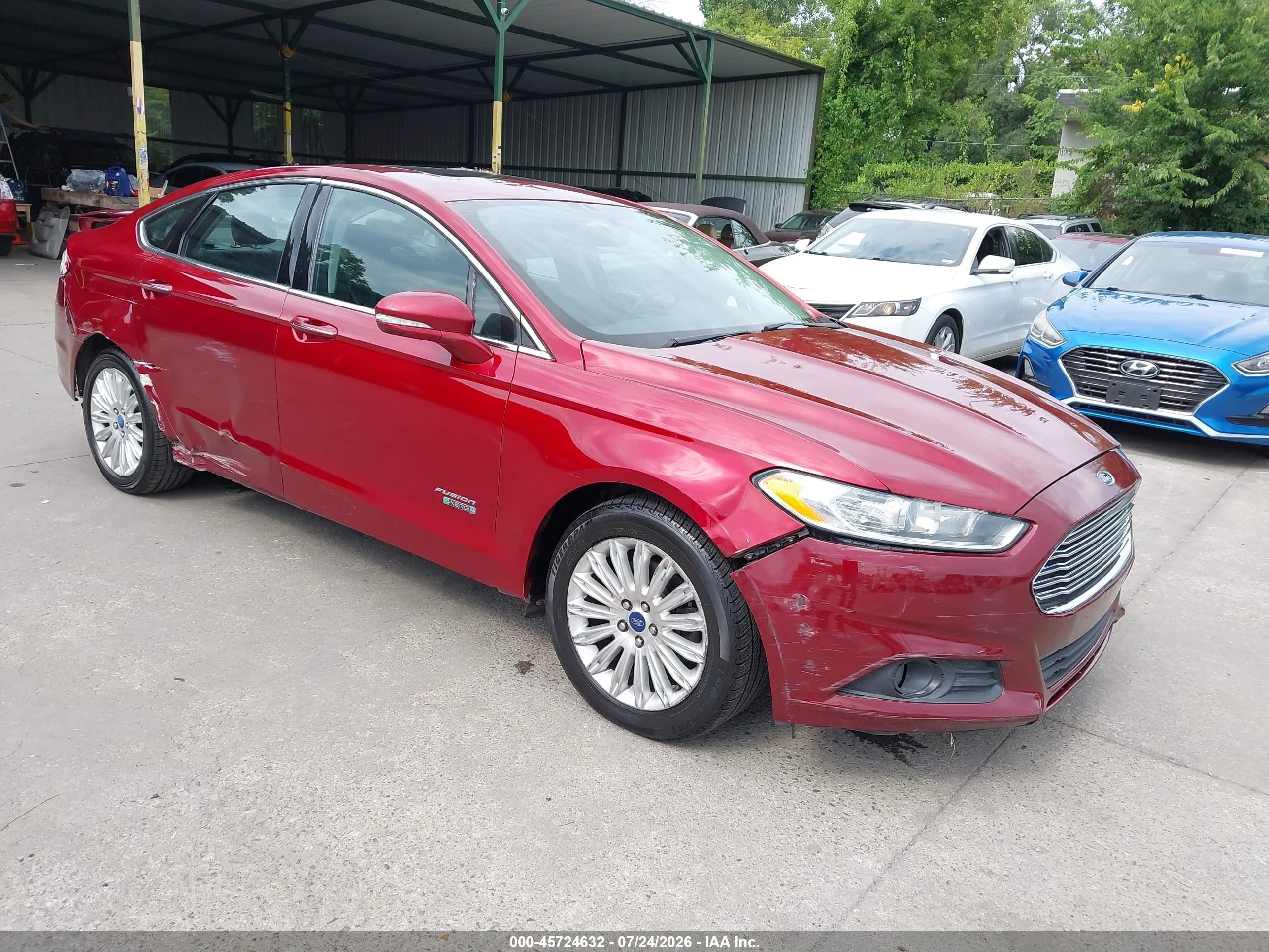 2013 Ford Fusion Energi Titanium Burgundy vin: 3FA6P0SU2DR246775