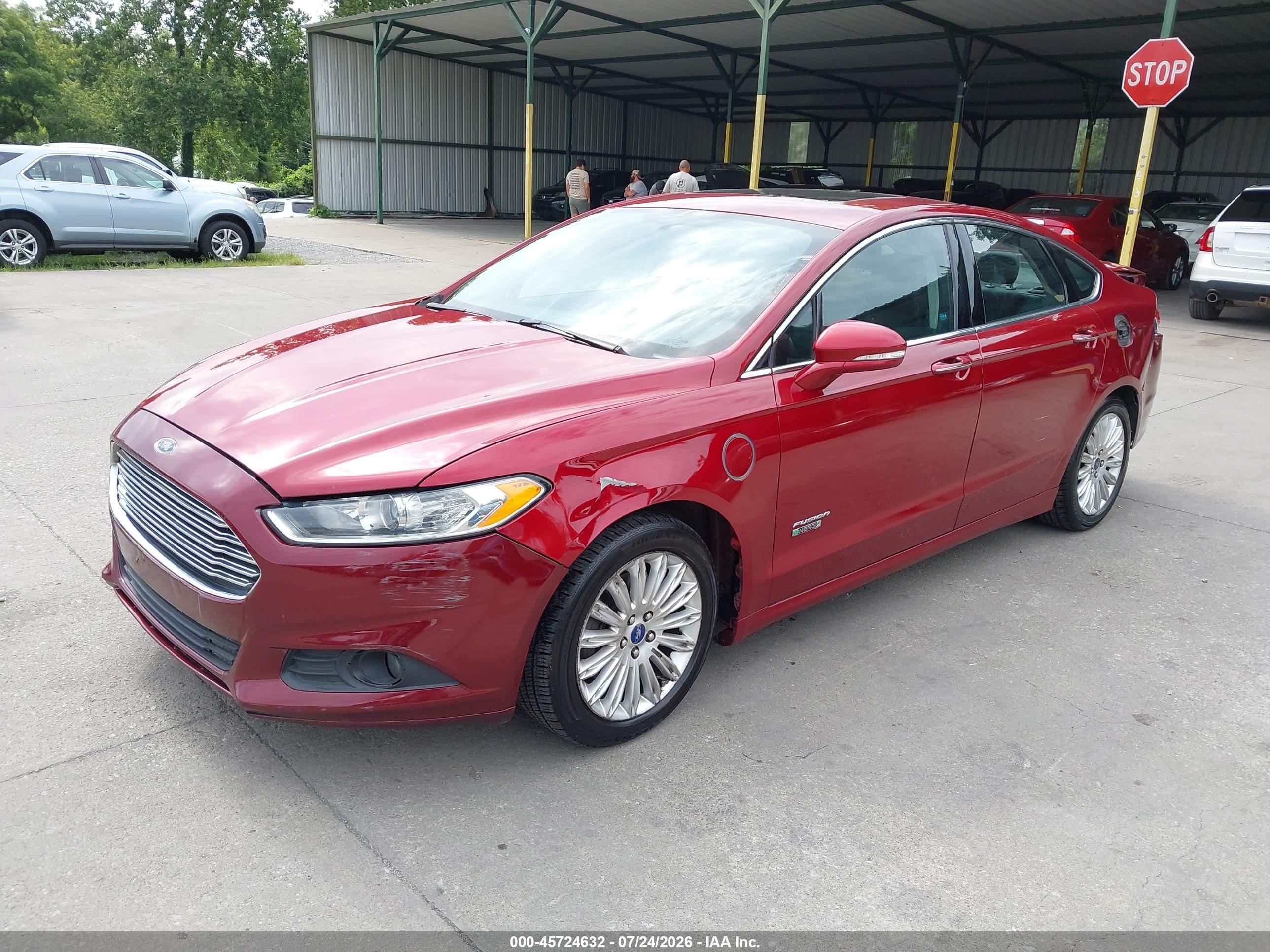 2013 Ford Fusion Energi Titanium Burgundy vin: 3FA6P0SU2DR246775