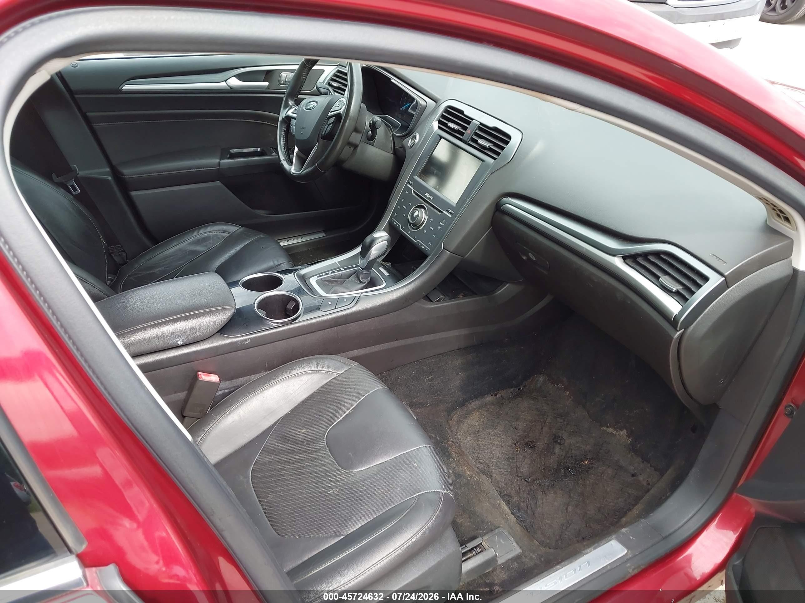 2013 Ford Fusion Energi Titanium Burgundy vin: 3FA6P0SU2DR246775
