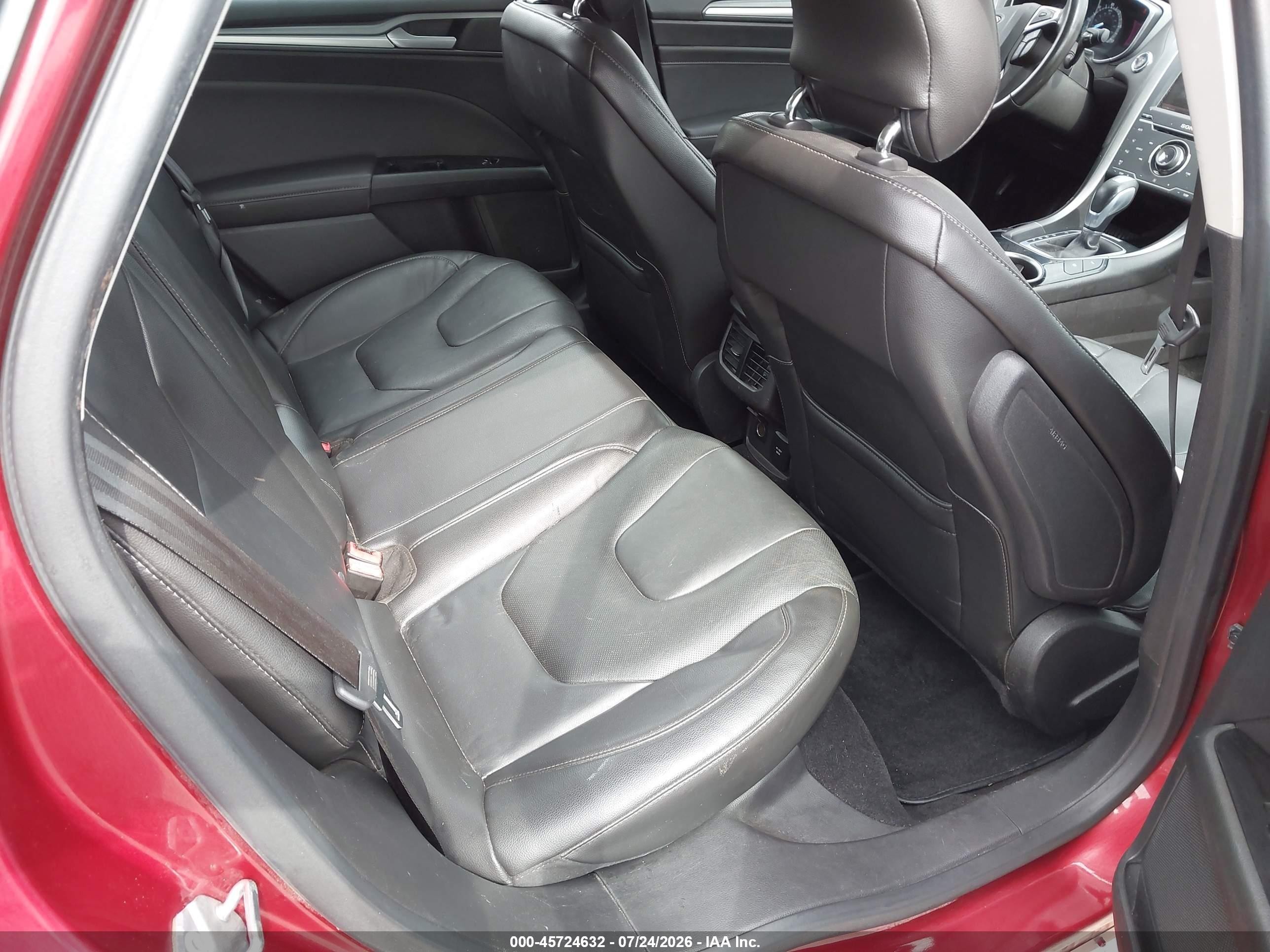 2013 Ford Fusion Energi Titanium Burgundy vin: 3FA6P0SU2DR246775