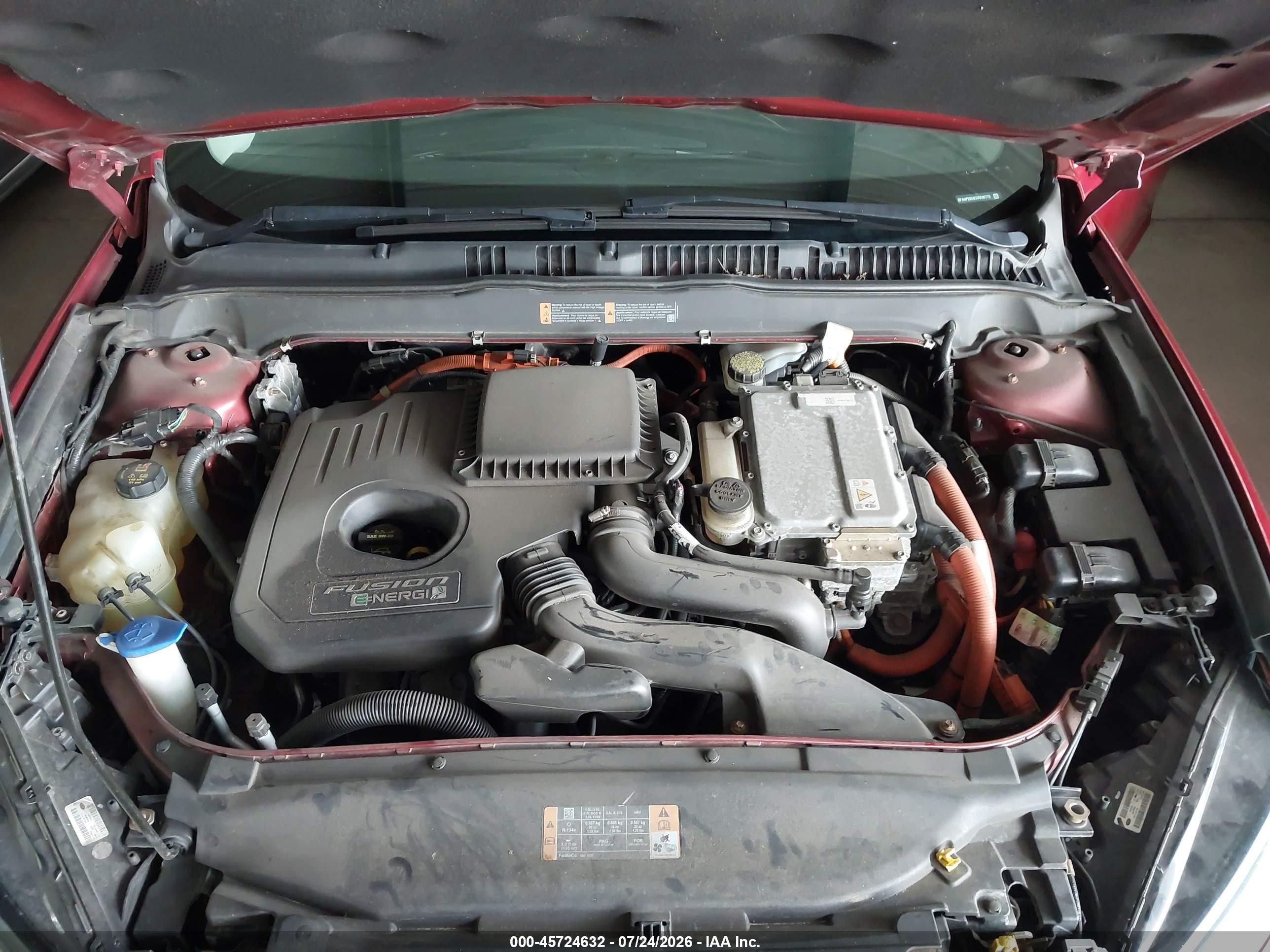2013 Ford Fusion Energi Titanium Burgundy vin: 3FA6P0SU2DR246775