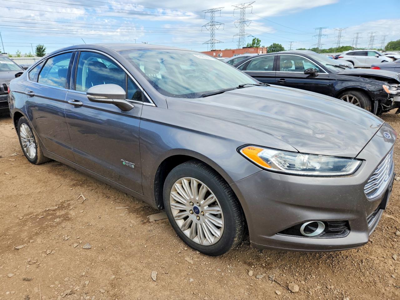2014 Ford Fusion Titanium Phev Gray vin: 3FA6P0SU2ER177250