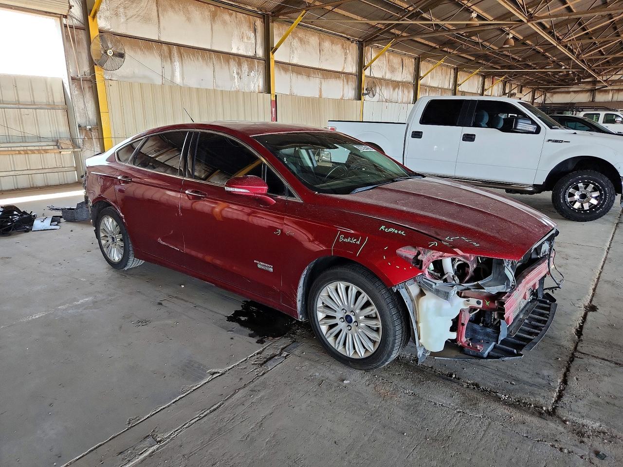 2014 Ford Fusion Titanium Phev Burgundy vin: 3FA6P0SU2ER355903