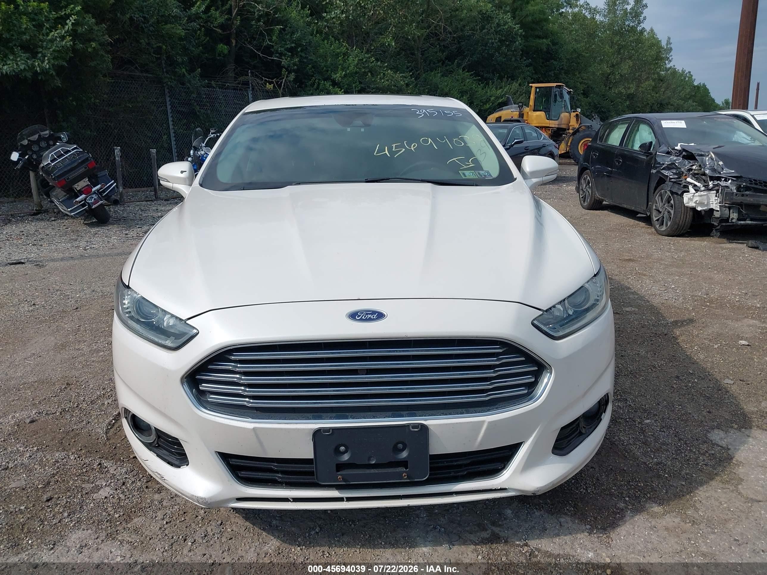 2014 Ford Fusion Energi Titanium White vin: 3FA6P0SU2ER395155