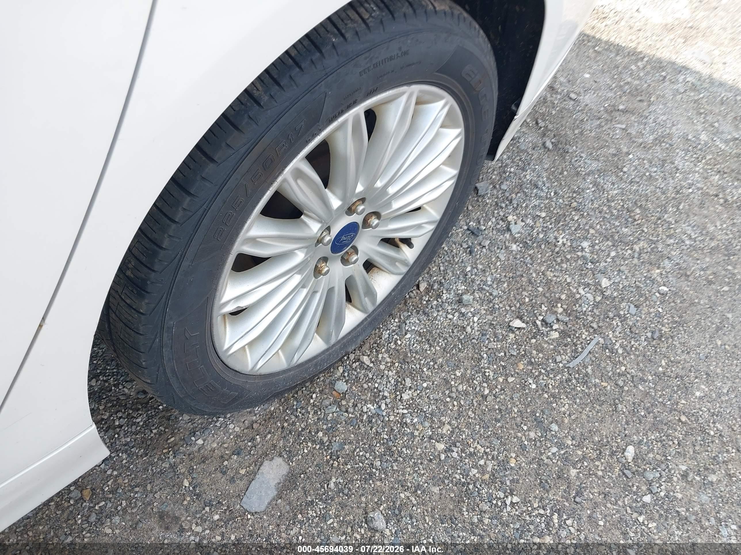 2014 Ford Fusion Energi Titanium White vin: 3FA6P0SU2ER395155