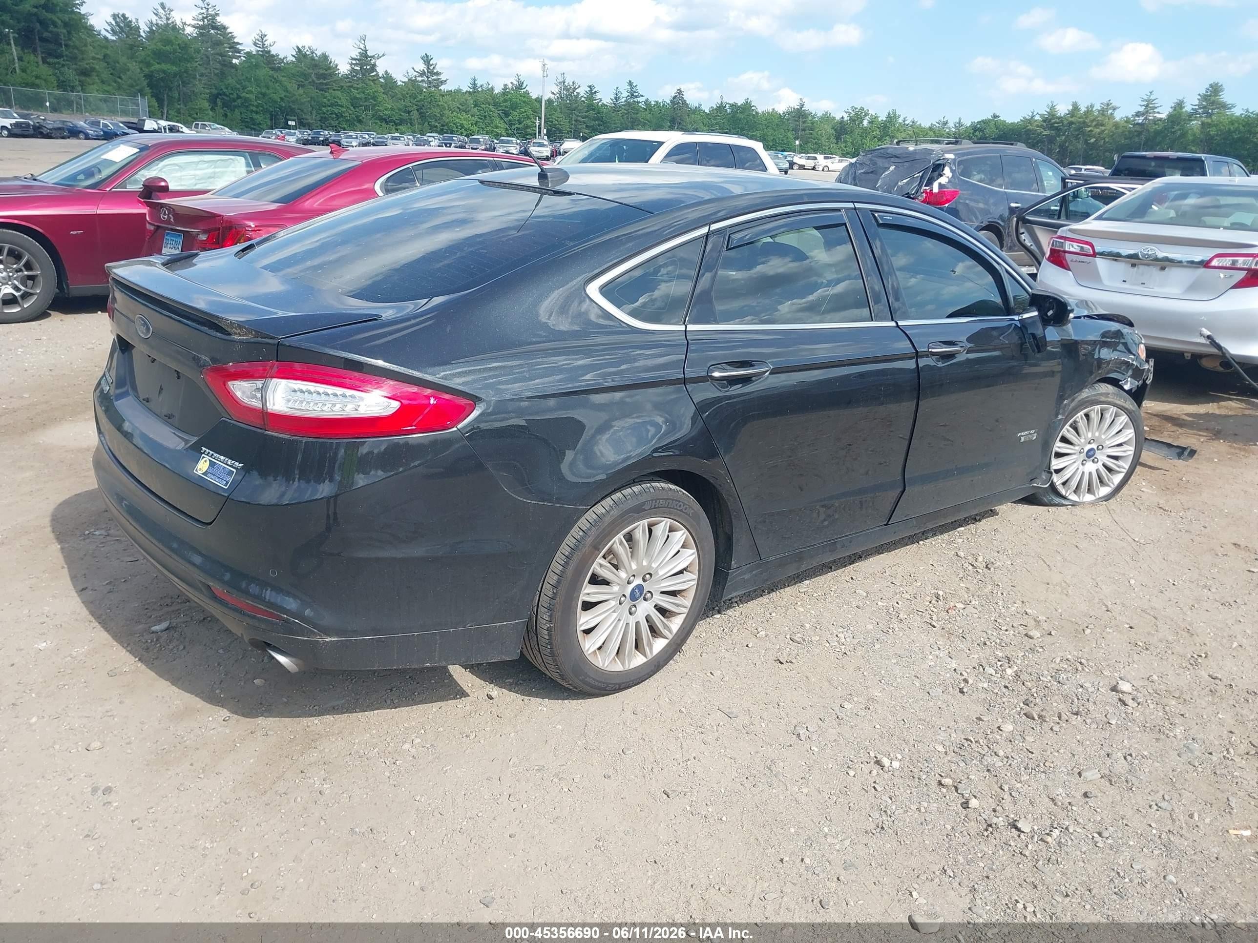 2014 Ford Fusion Energi Titanium Black vin: 3FA6P0SU3ER223295