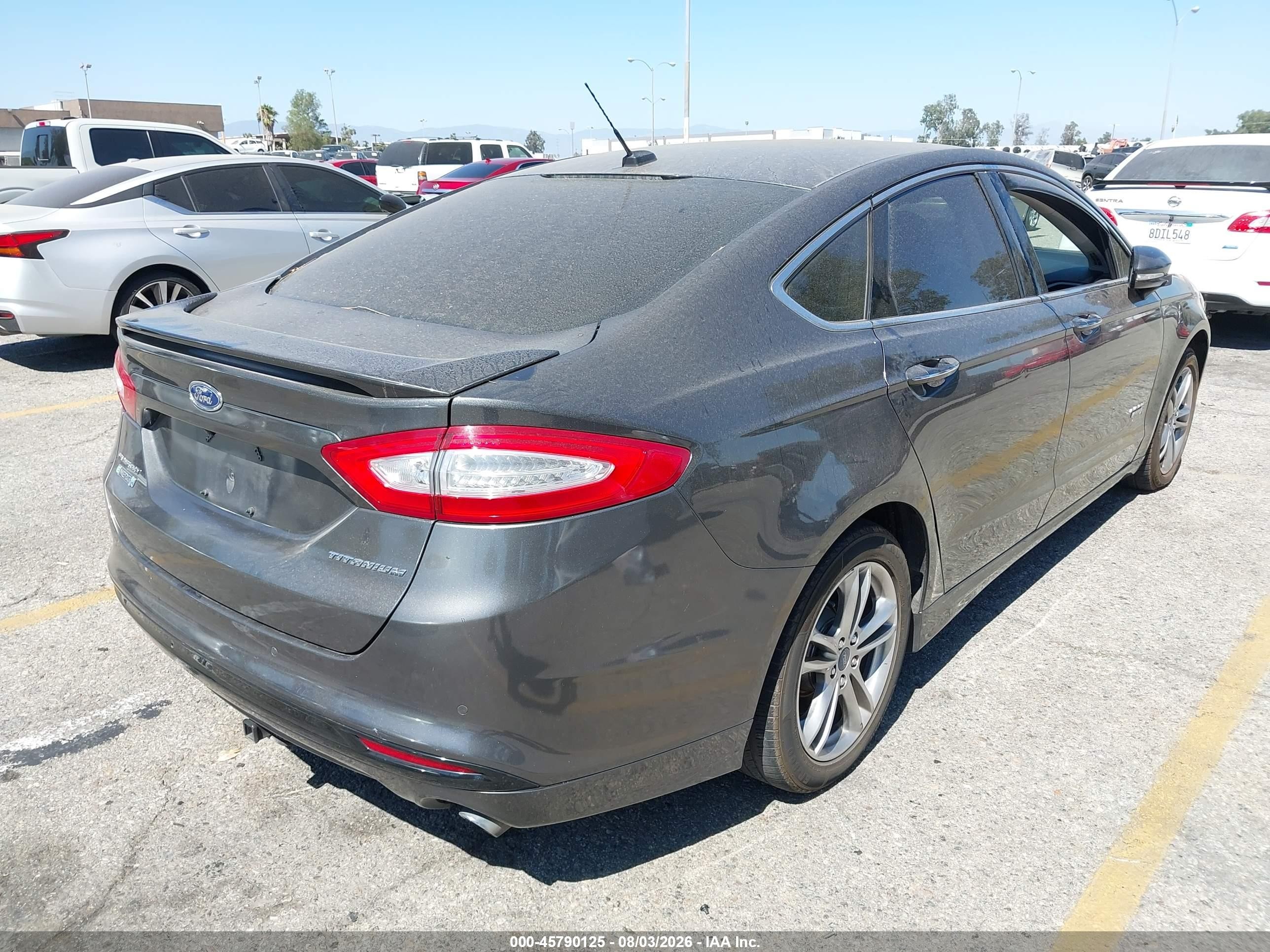 2015 Ford Fusion Energi Titanium Gray vin: 3FA6P0SU3FR166033