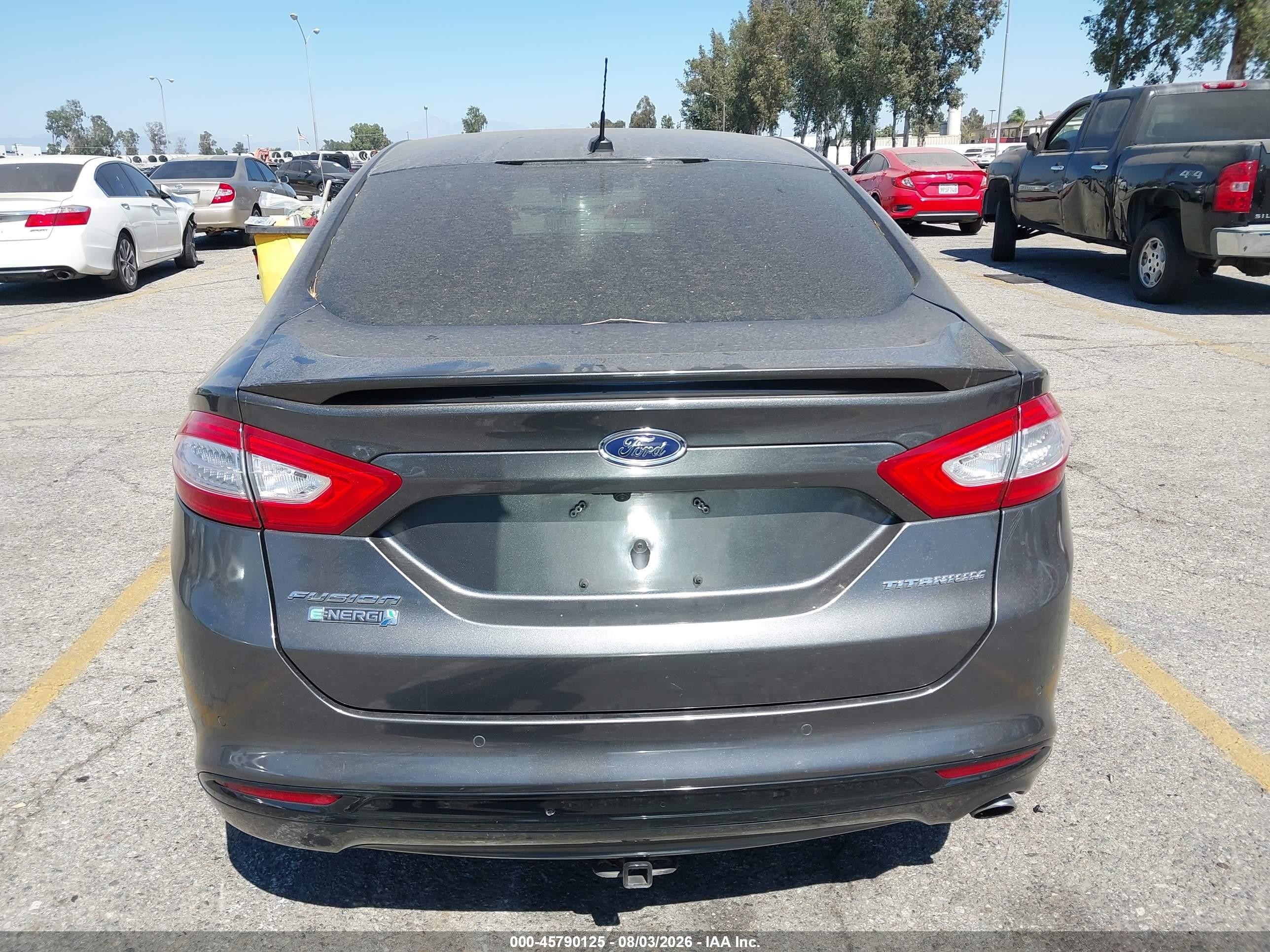 2015 Ford Fusion Energi Titanium Gray vin: 3FA6P0SU3FR166033