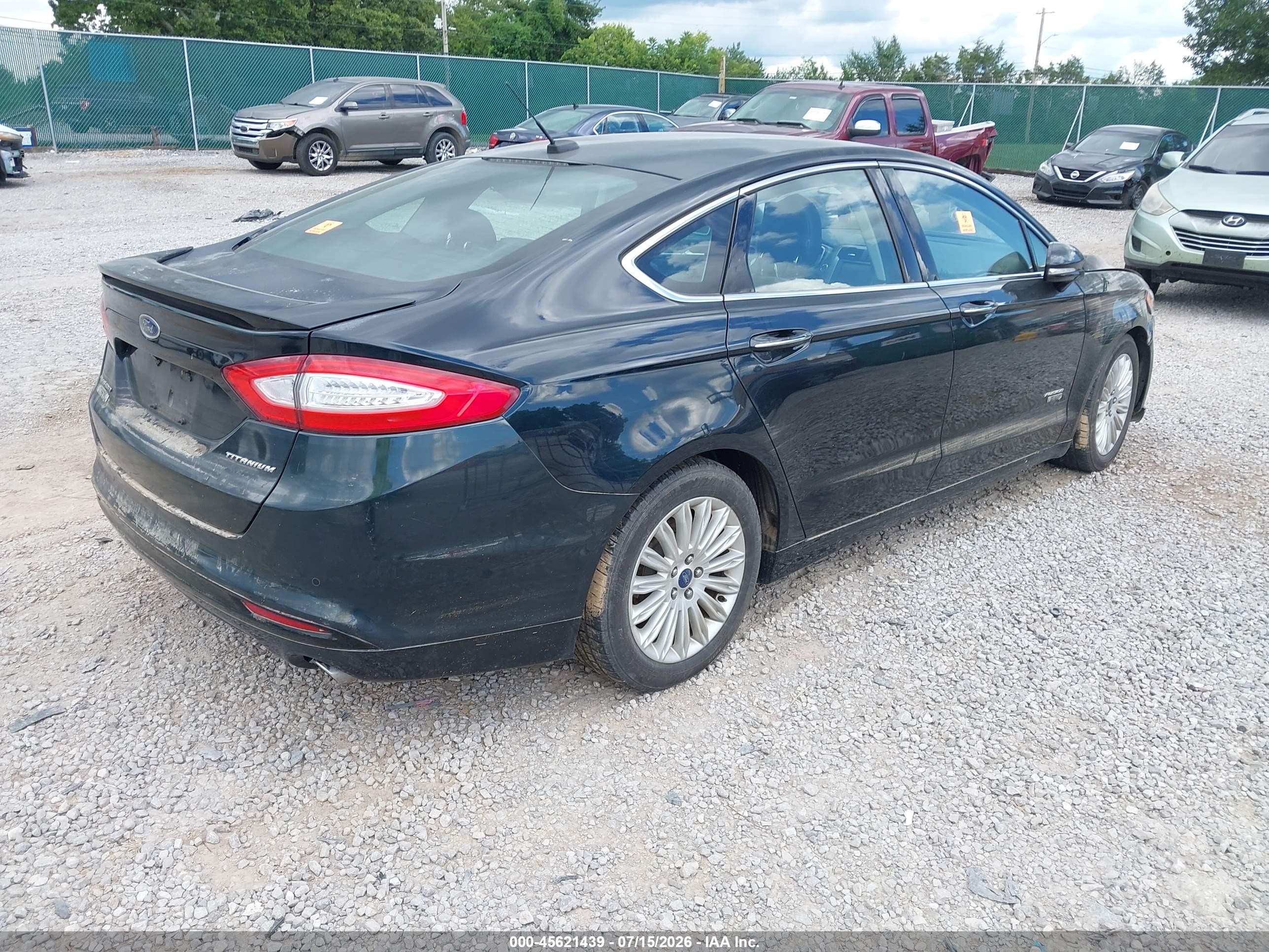 2014 Ford Fusion Energi Titanium Black vin: 3FA6P0SU4ER154472