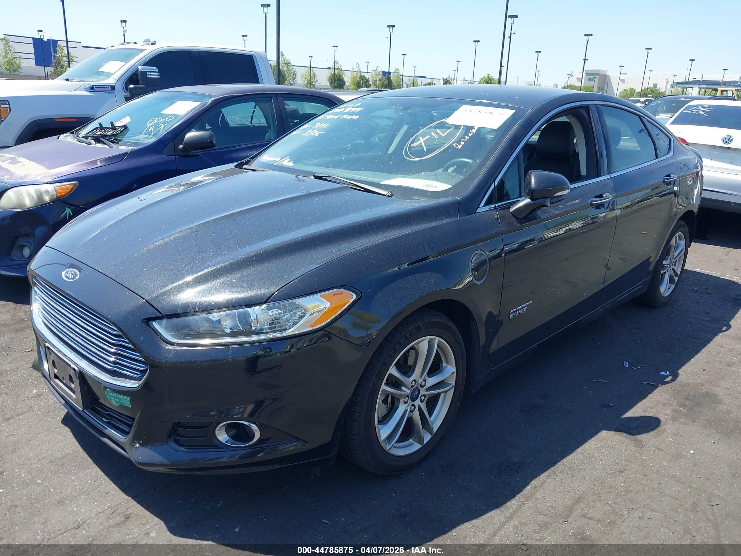 2015 Ford Fusion Energi Titanium Black vin: 3FA6P0SU4FR147474