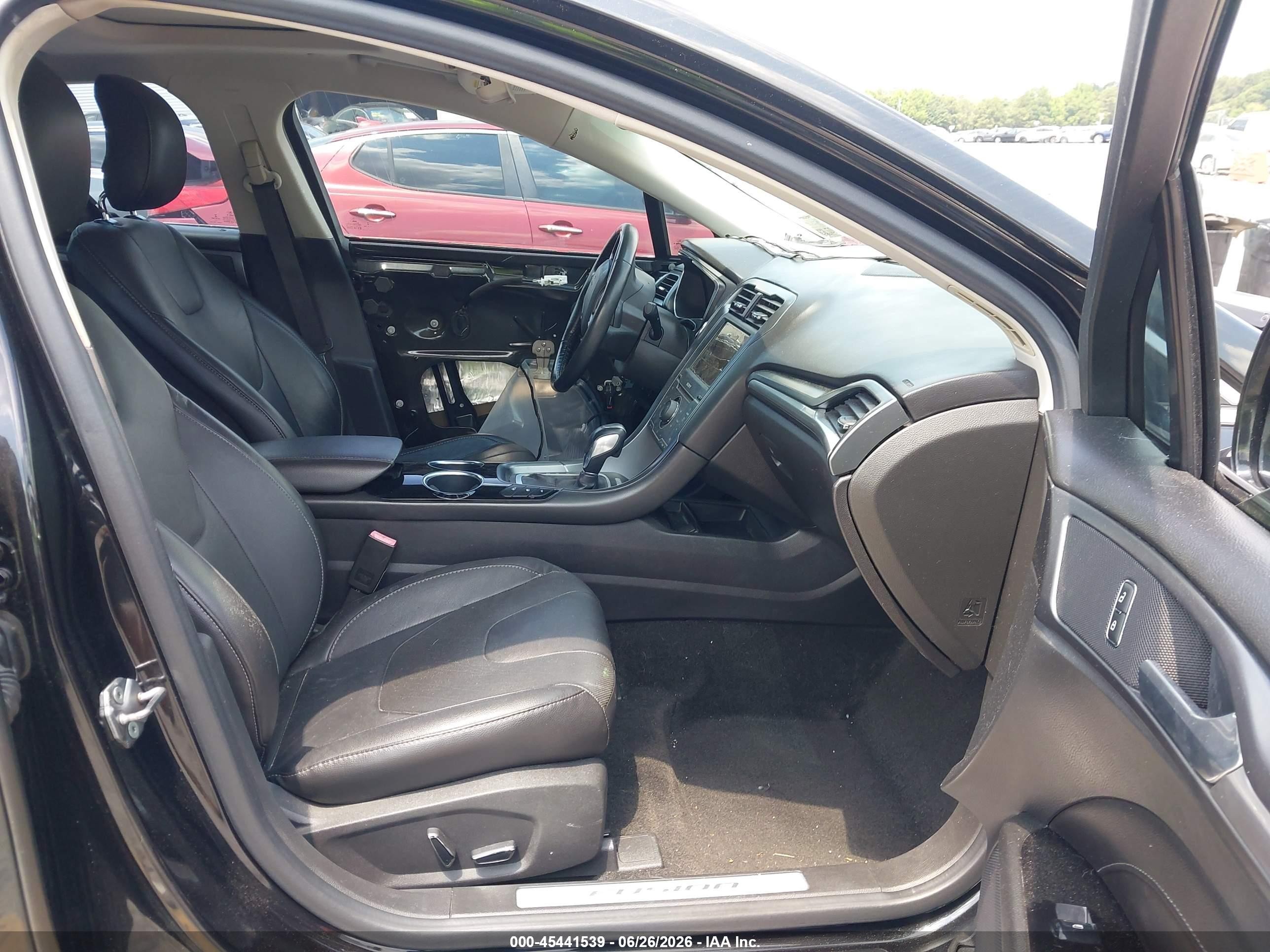 2013 Ford Fusion Energi Titanium Black vin: 3FA6P0SU6DR259139