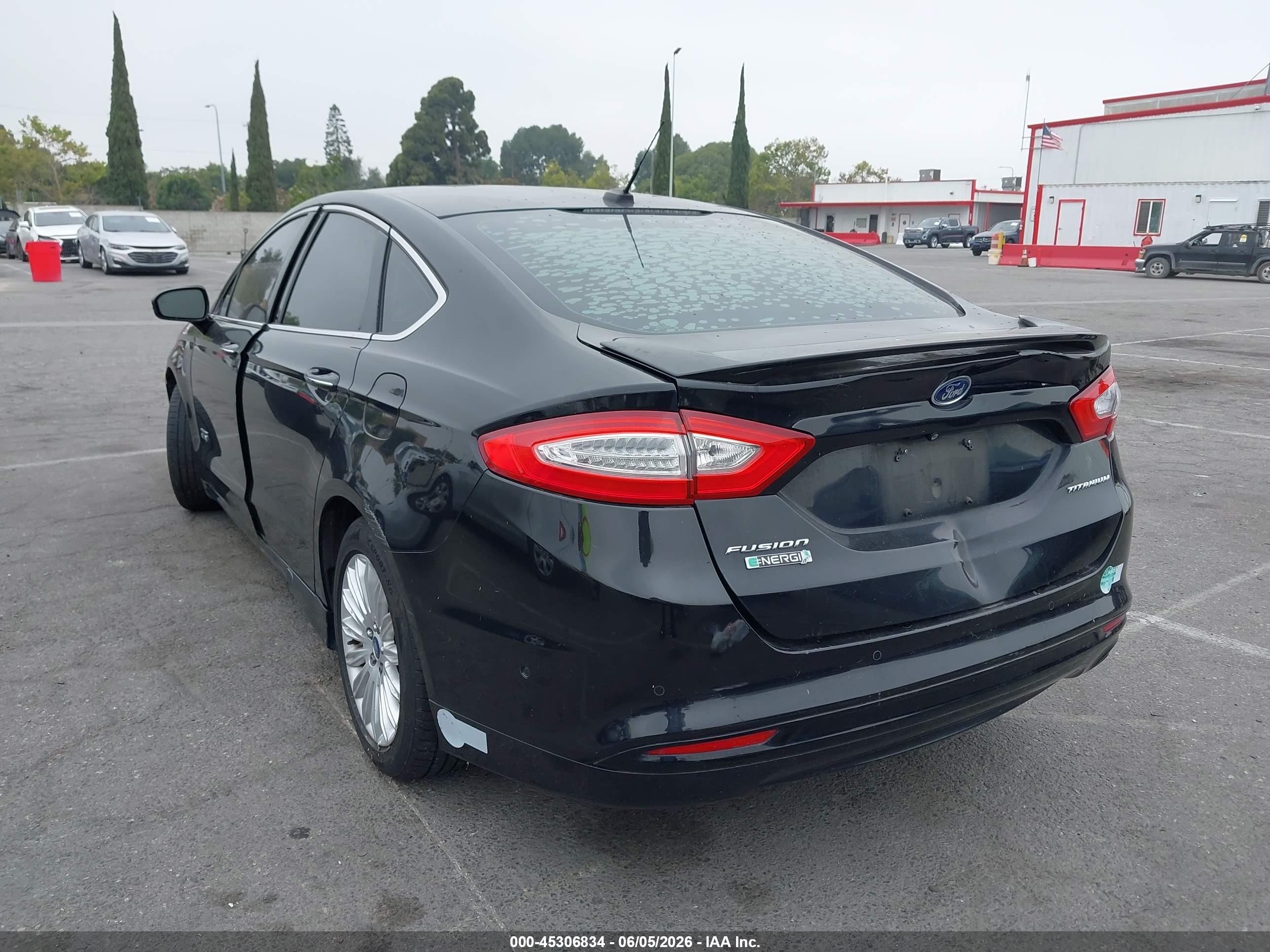 2014 Ford Fusion Energi Titanium Black vin: 3FA6P0SU7ER122115