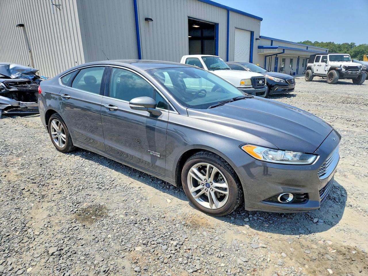 2015 Ford Fusion Titanium Phev Gray vin: 3FA6P0SU7FR246905