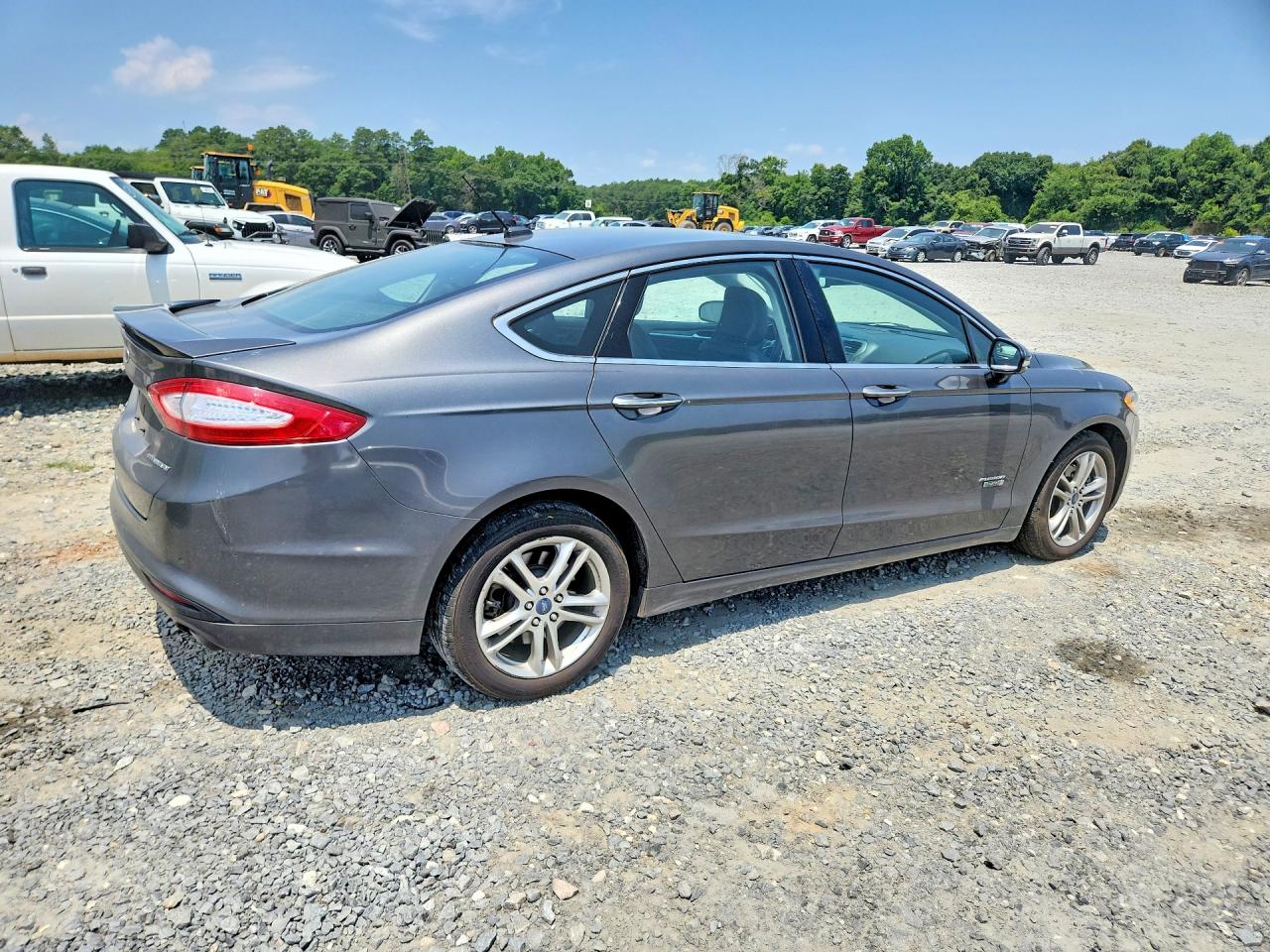 2015 Ford Fusion Titanium Phev Gray vin: 3FA6P0SU7FR246905