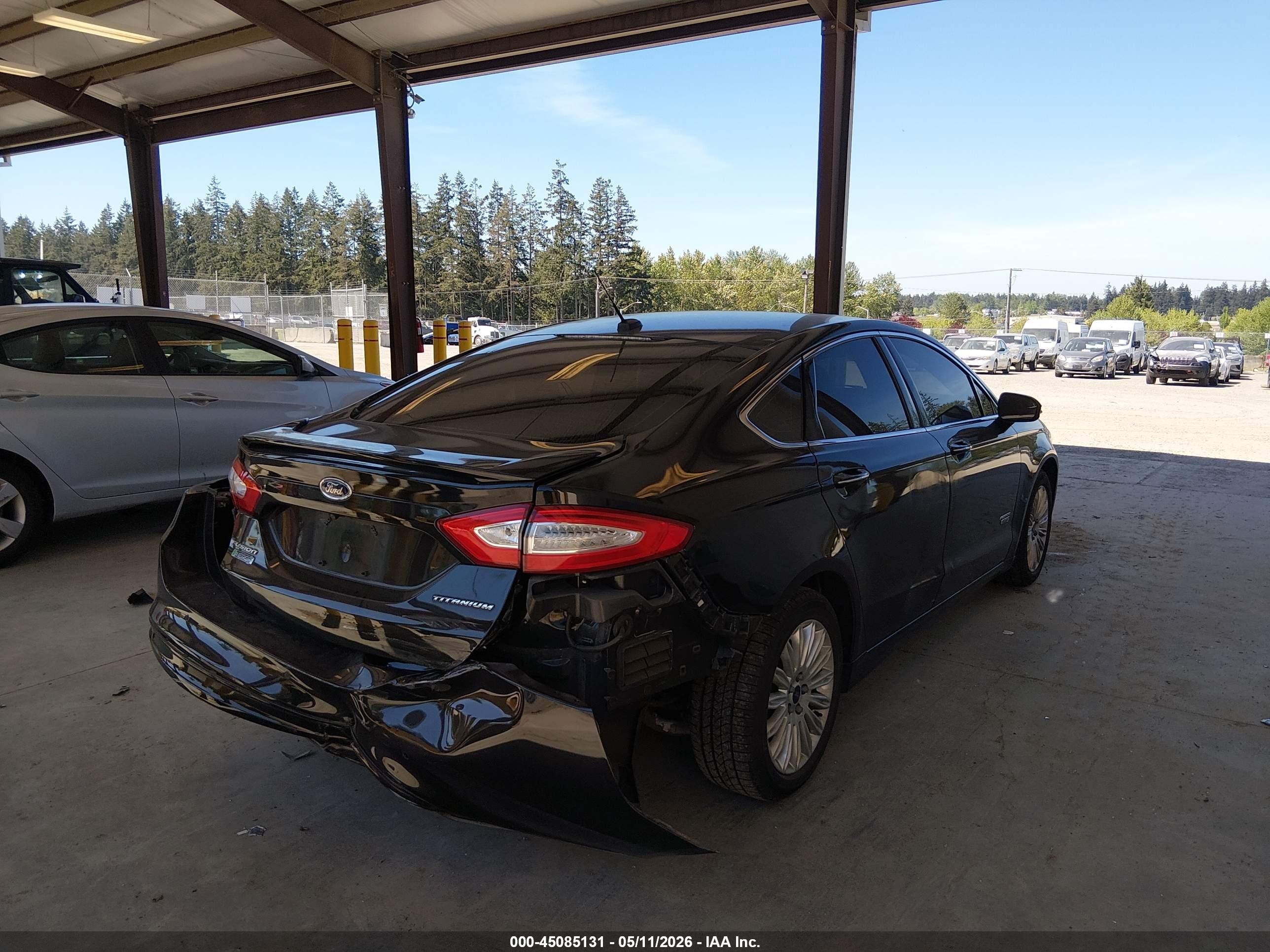 2014 Ford Fusion Energi Titanium Черный vin: 3FA6P0SU8ER366985