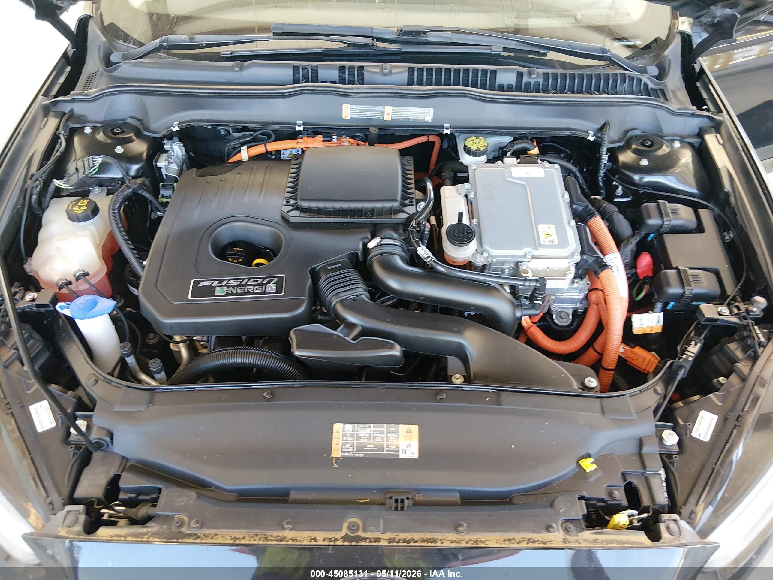 2014 Ford Fusion Energi Titanium Черный vin: 3FA6P0SU8ER366985
