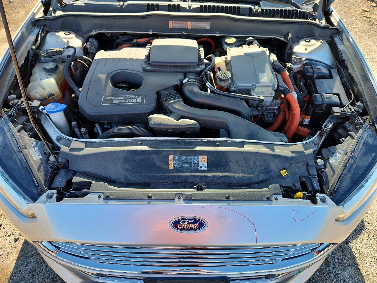 2013 Ford Fusion Titanium Phev Silver vin: 3FA6P0SU9DR273617