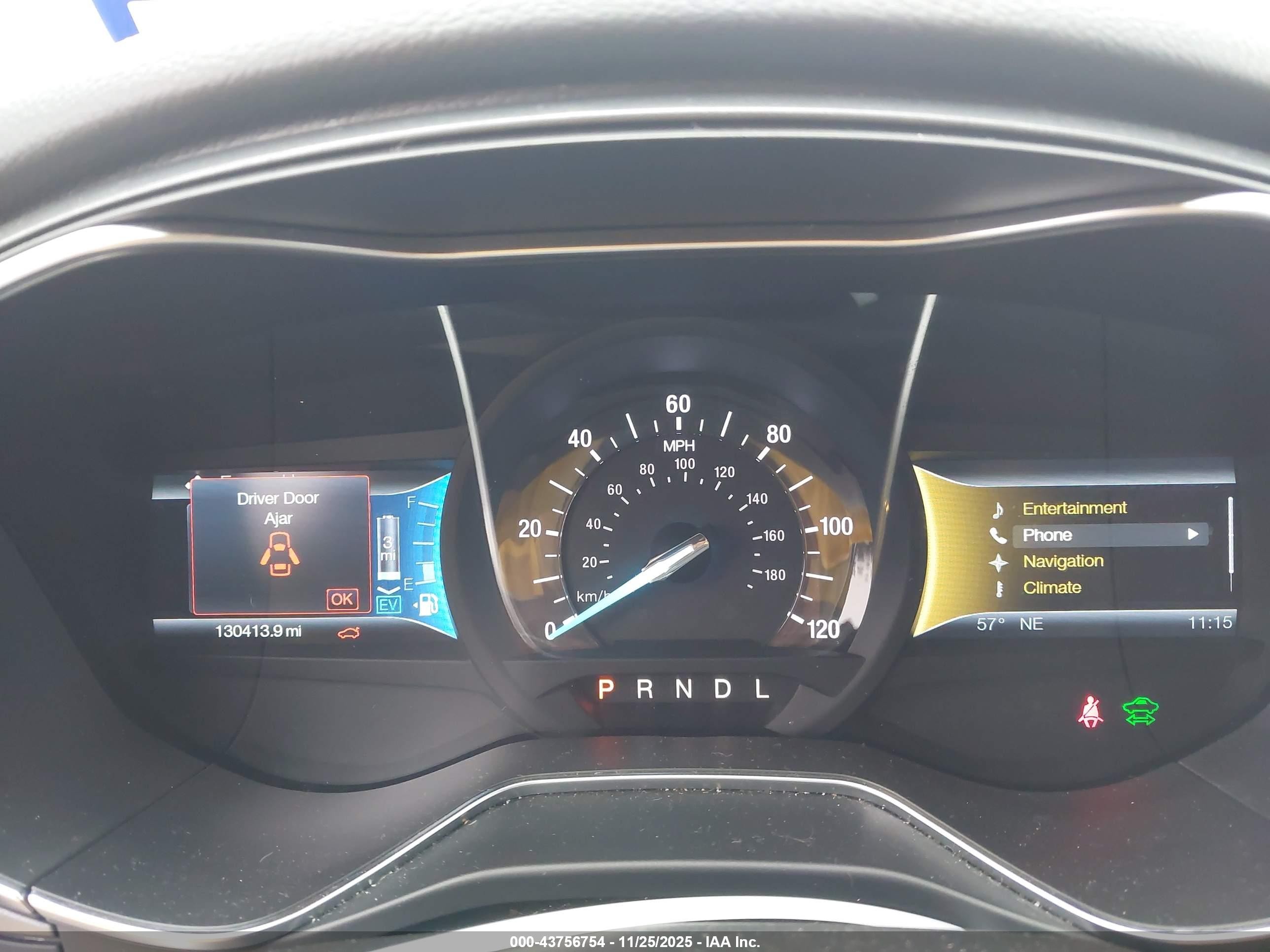 2013 Ford Fusion Energi Titanium White vin: 3FA6P0SU9DR308981
