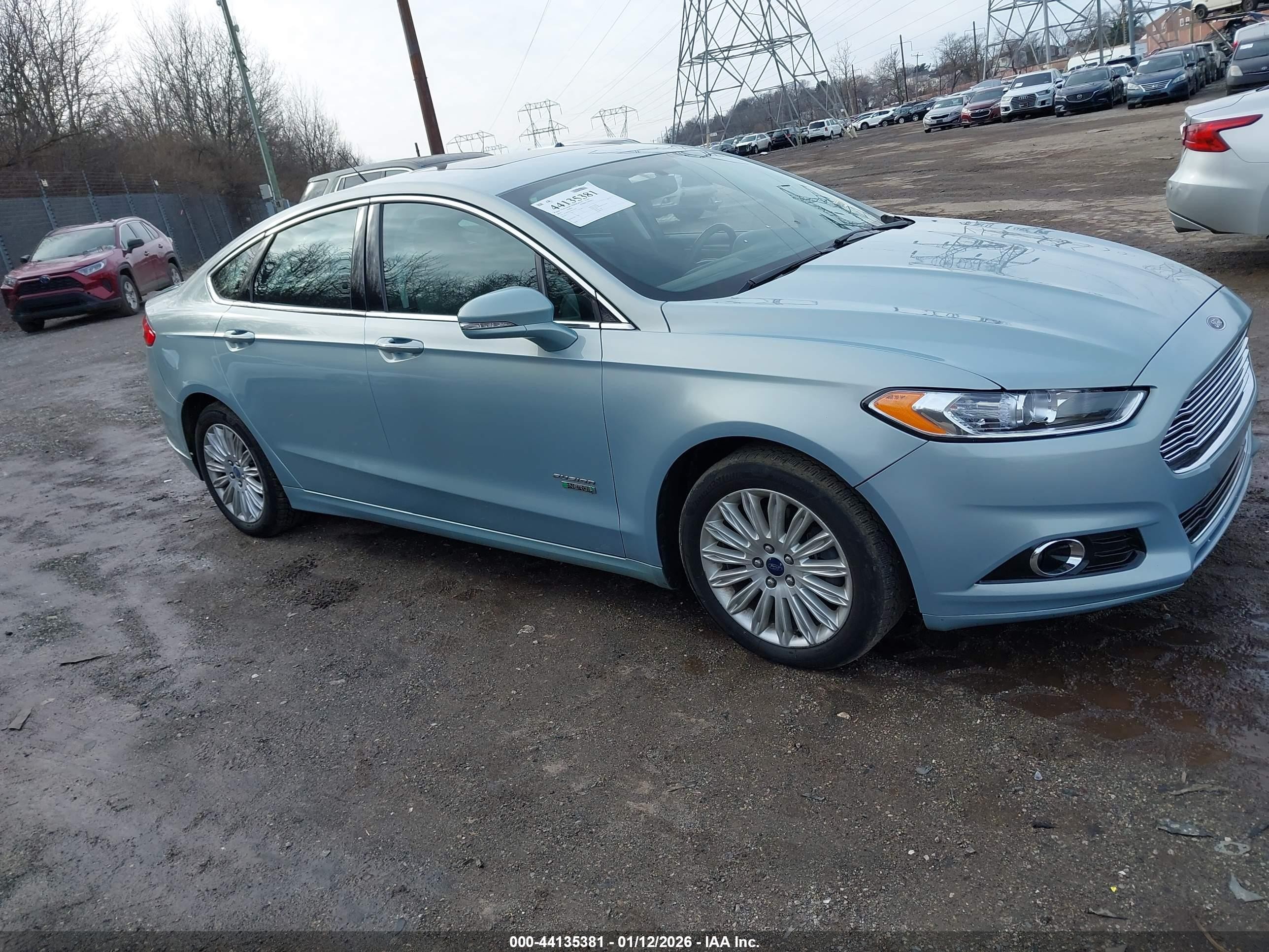 2013 Ford Fusion Energi Titanium Light Blue vin: 3FA6P0SUXDR232560