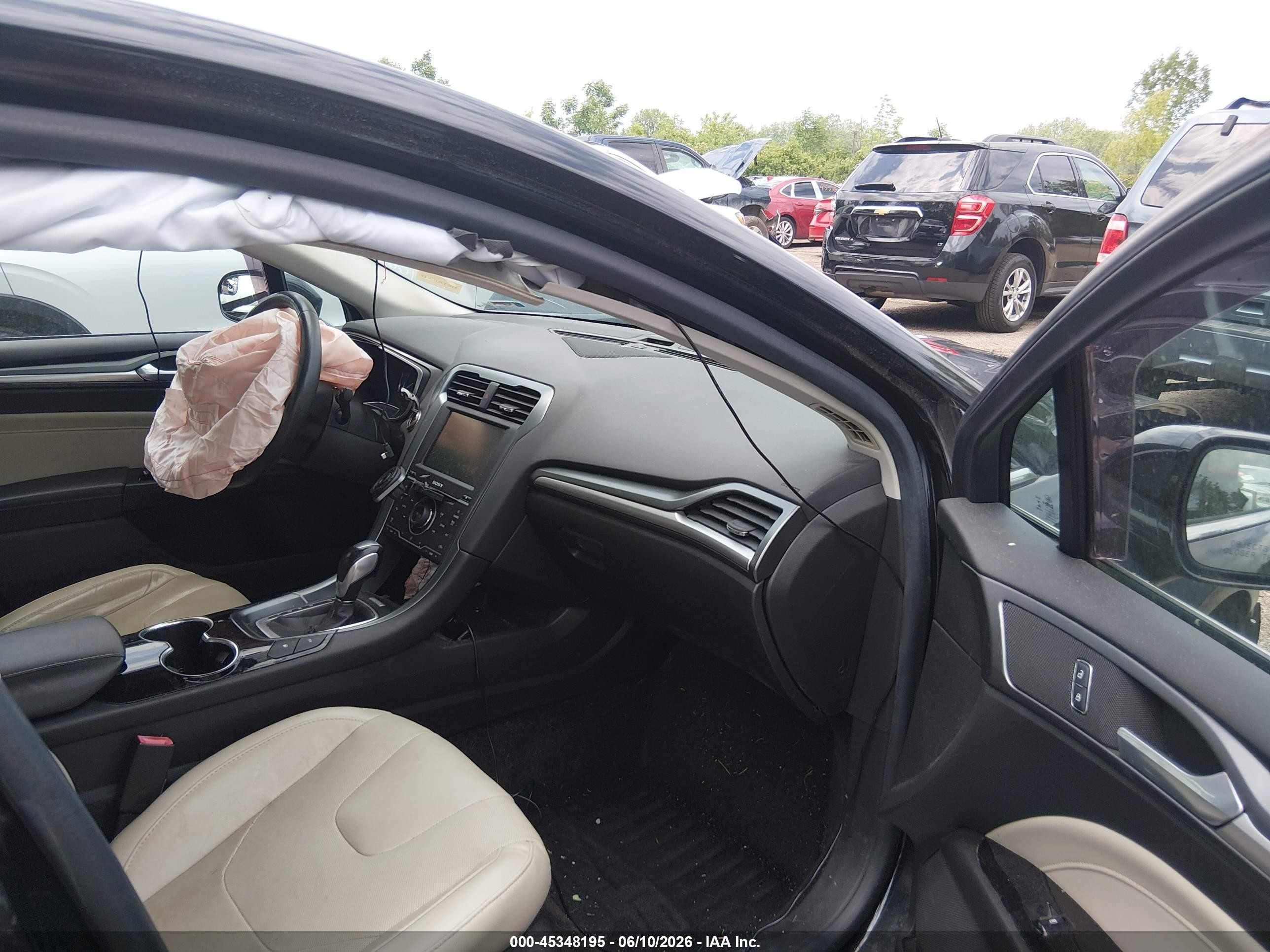 2015 Ford Fusion Energi Titanium Black vin: 3FA6P0SUXFR166207