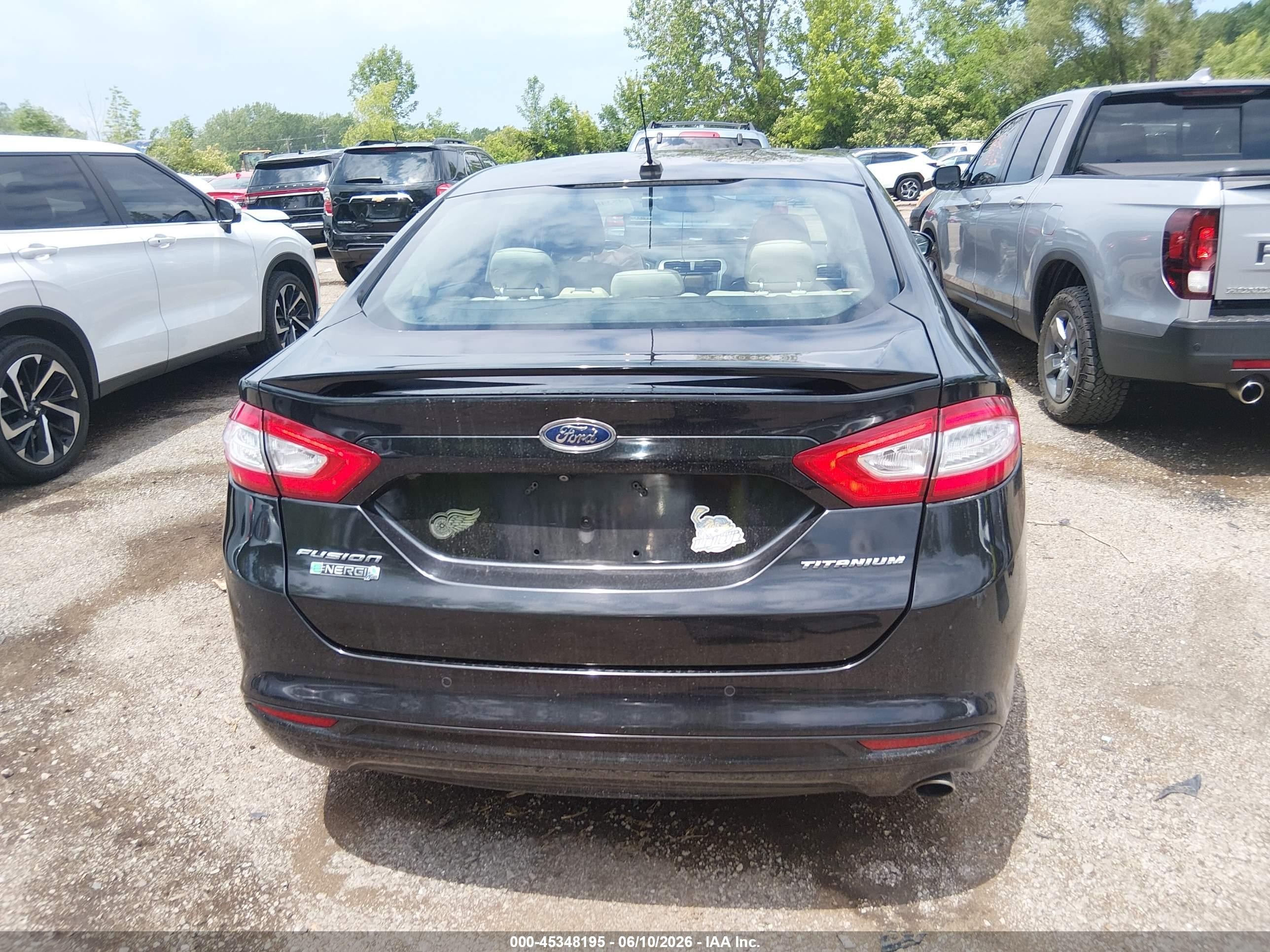 2015 Ford Fusion Energi Titanium Black vin: 3FA6P0SUXFR166207