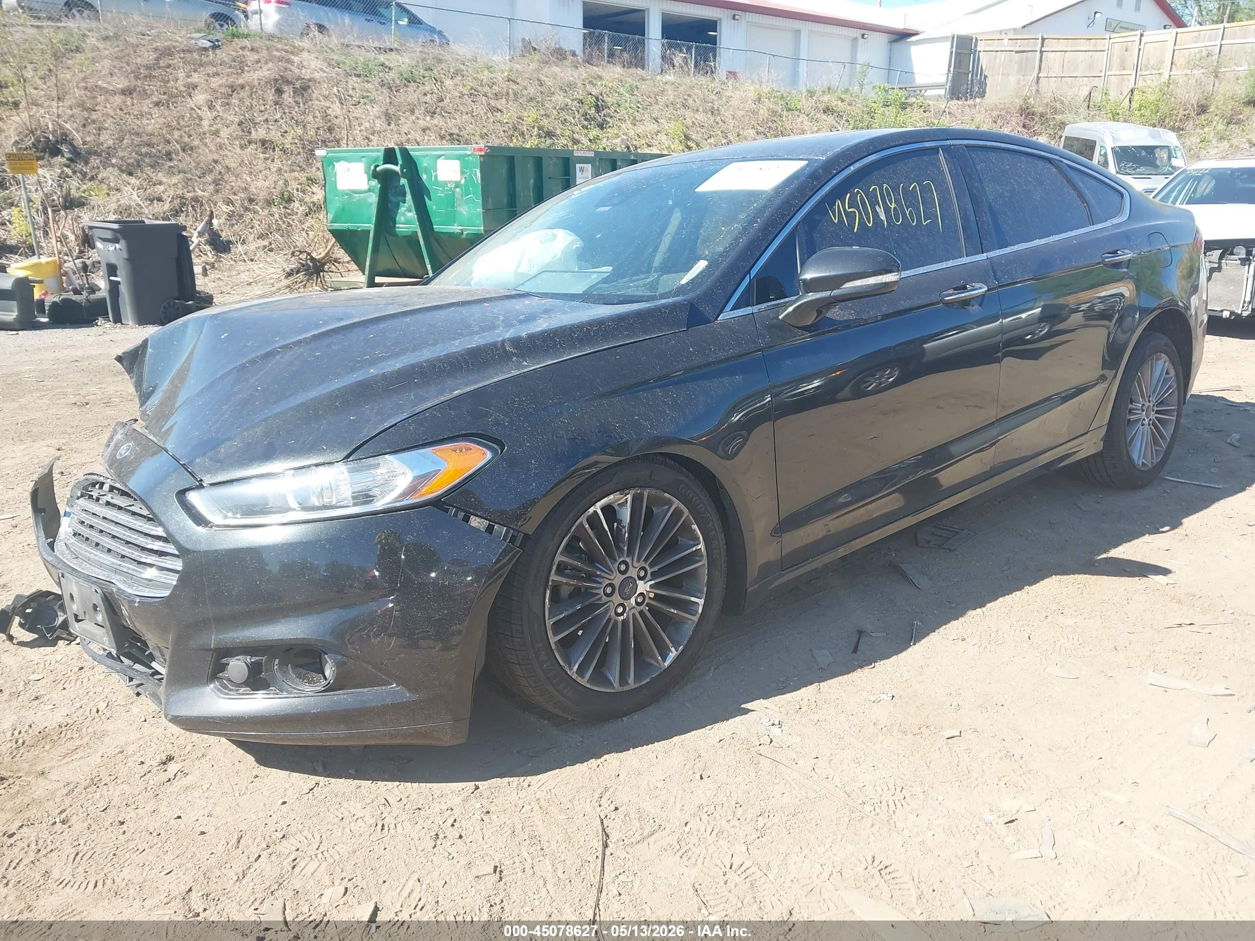 2015 Ford Fusion Se Black vin: 3FA6P0T90FR225386